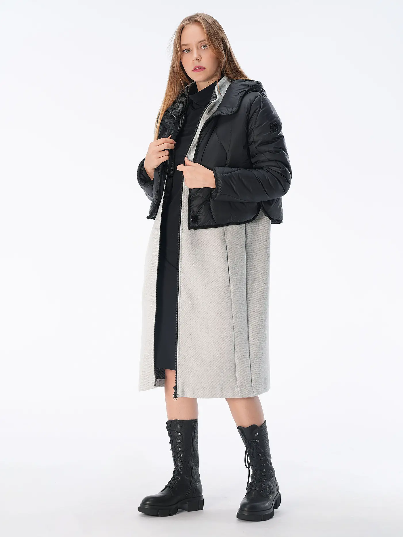 SPORTALM | Mantel 2 in 1 | schwarz