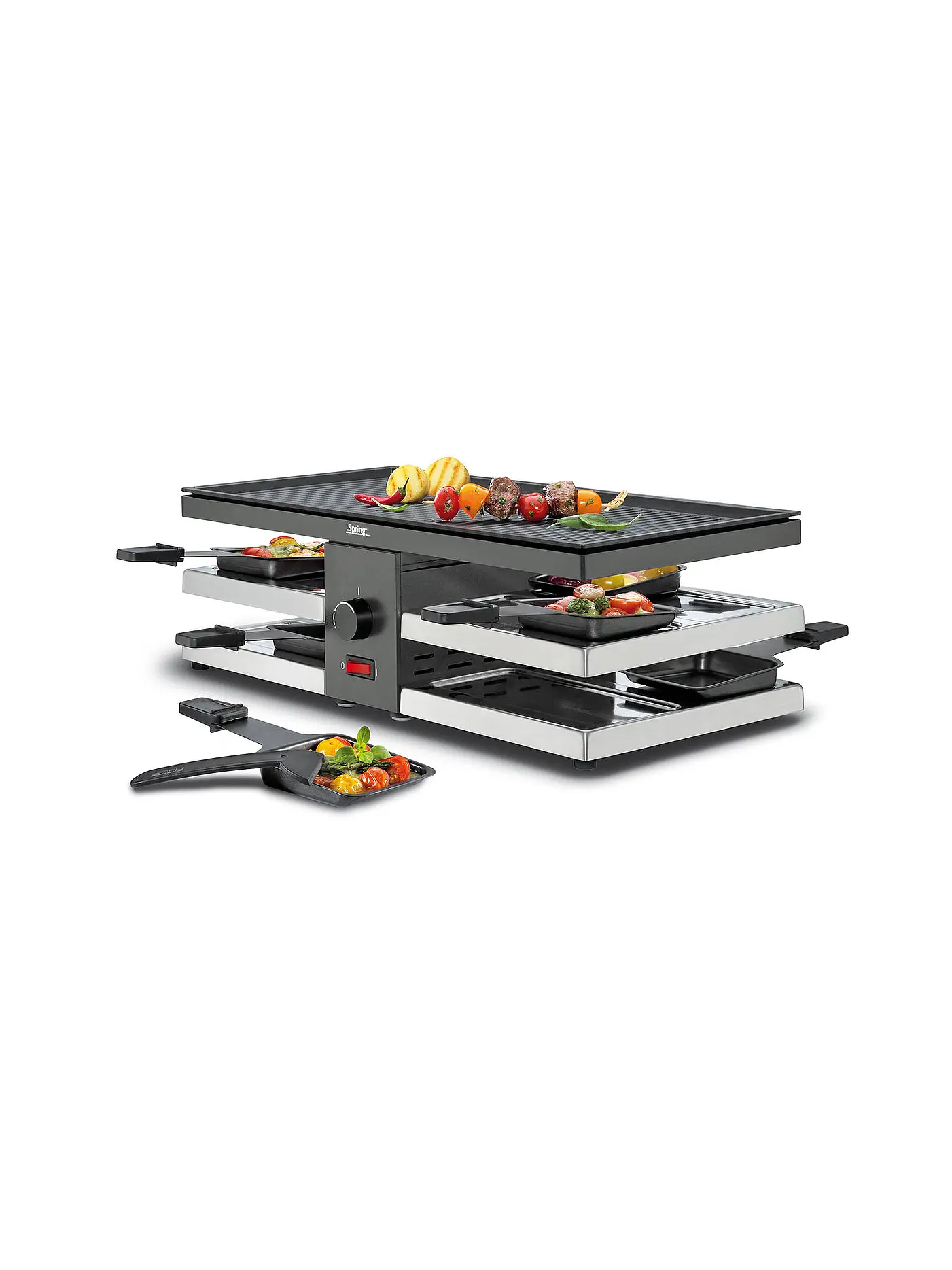 SPRING | Raclette "Fun" mit Alugrillplatte | schwarz