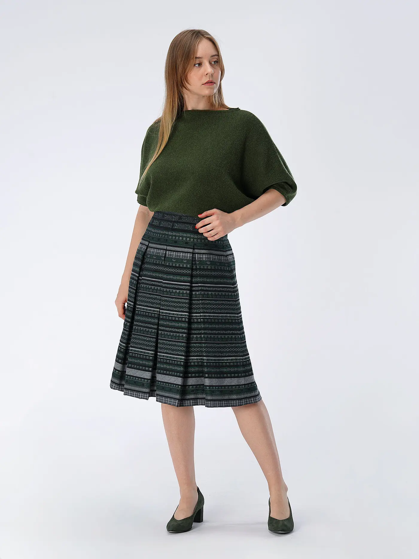 STAPF | Pullover Relaxed Fit NENI | dunkelgrün