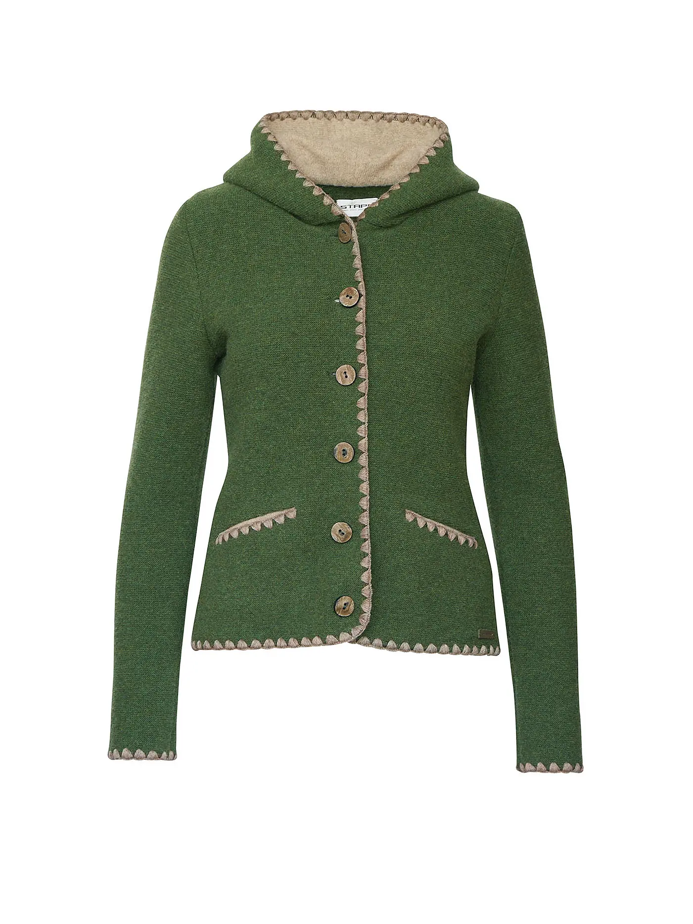 STAPF | Strickjacke Tailored Fit LOREA | grün