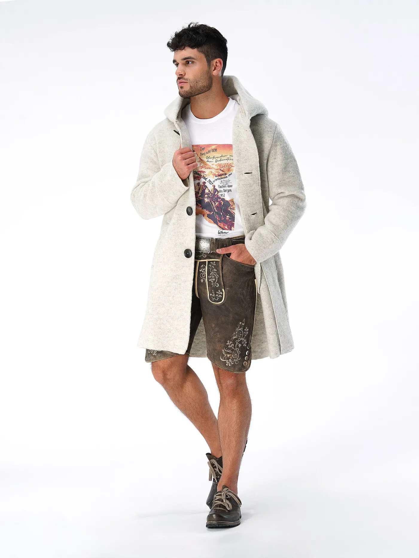 STAPF | Wollmantel Oversized Fit ADRIANO  | beige