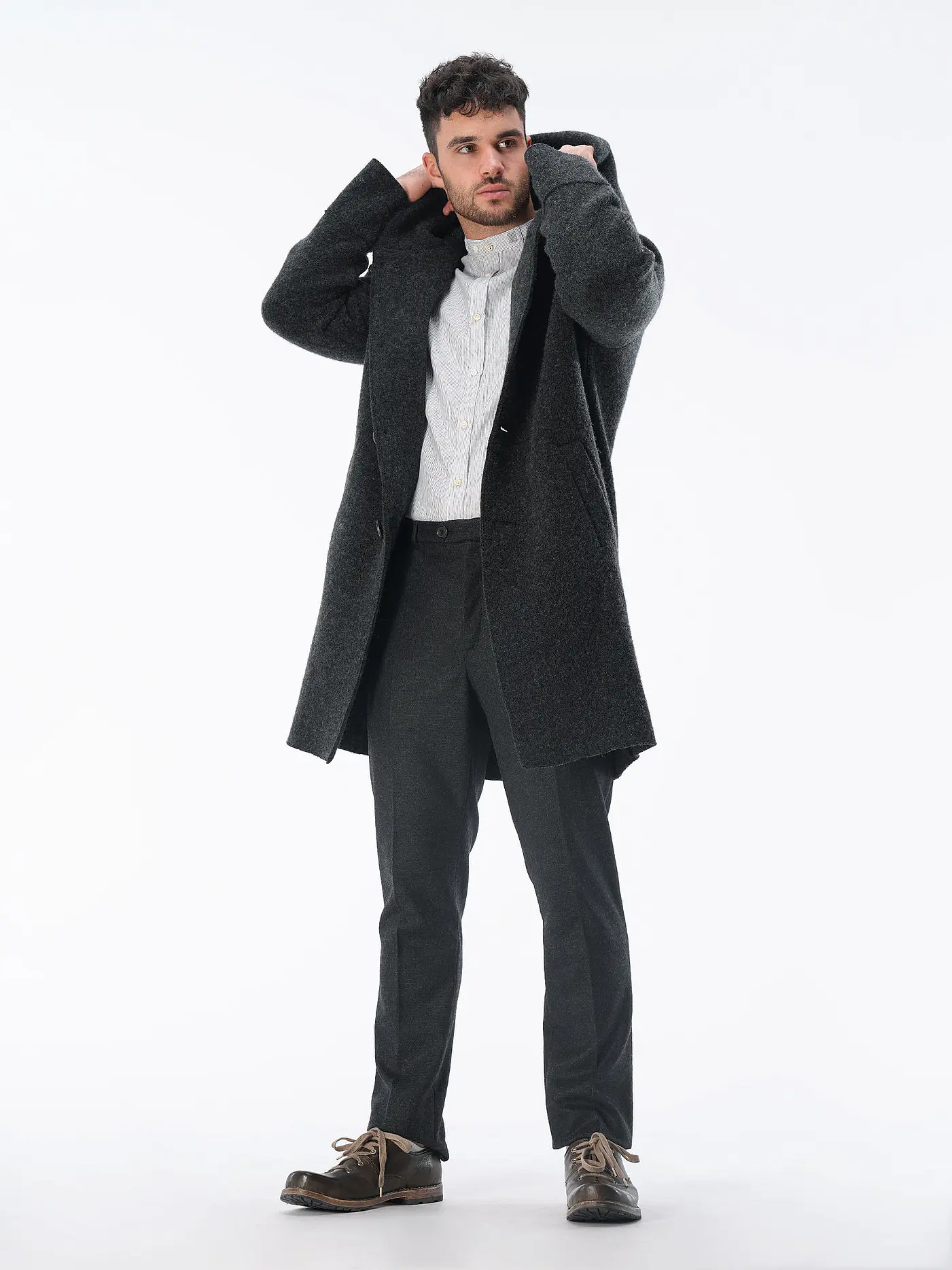 STAPF | Wollmantel Oversized Fit ADRIANO  | grau