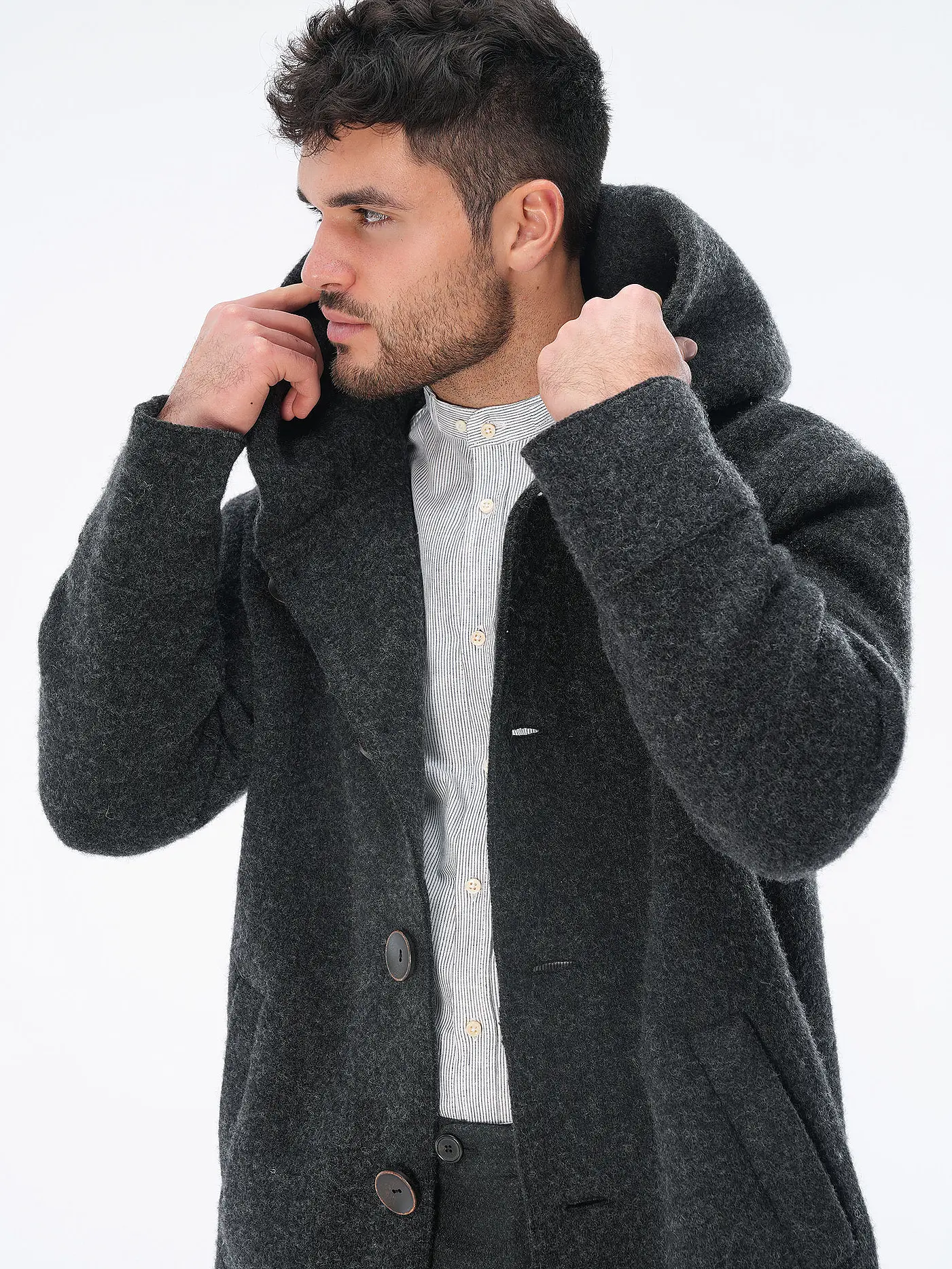 STAPF | Wollmantel Oversized Fit ADRIANO  | grau