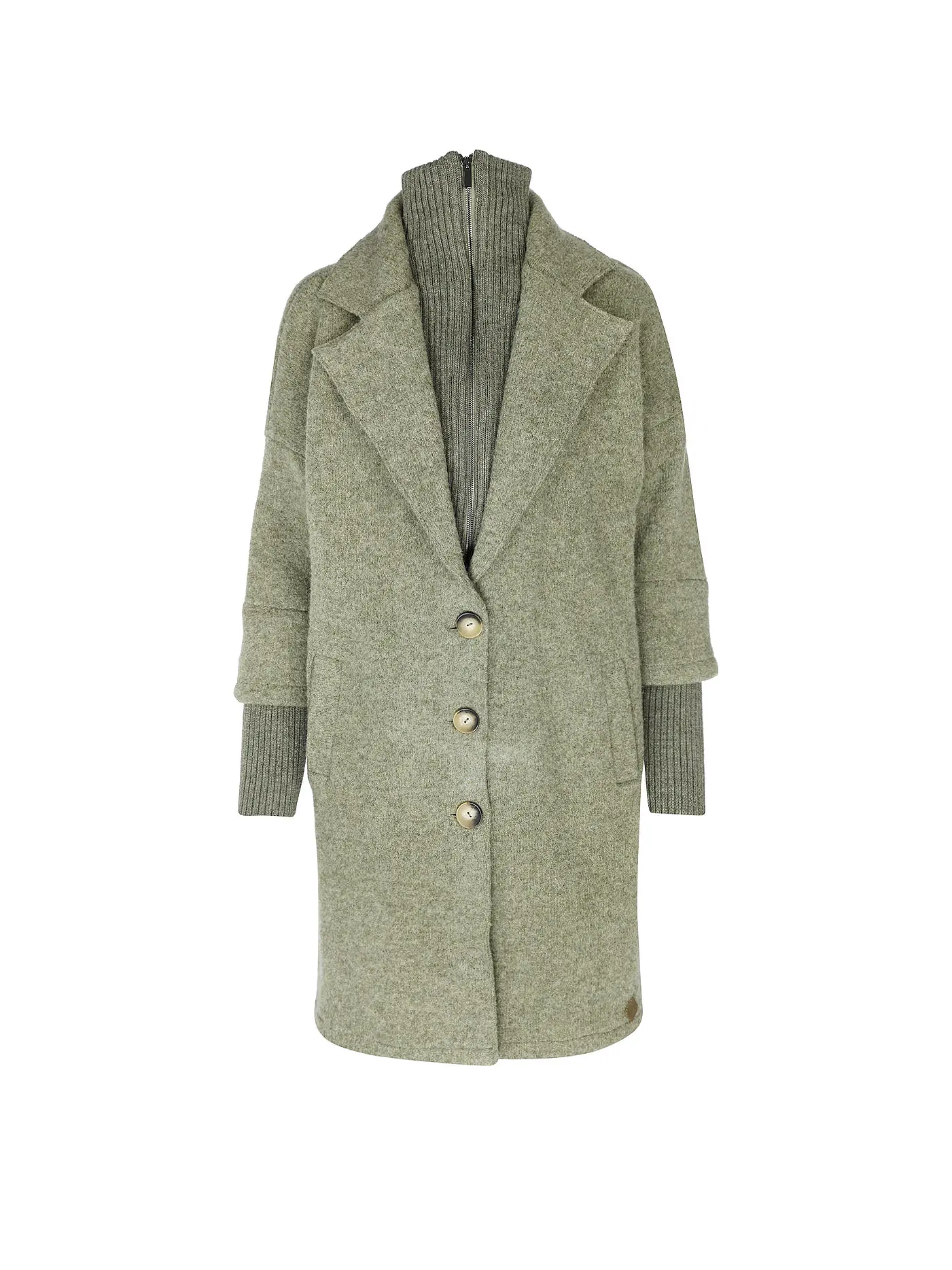 STAPF | Wollmantel Relaxed Fit ANIELA  | grün