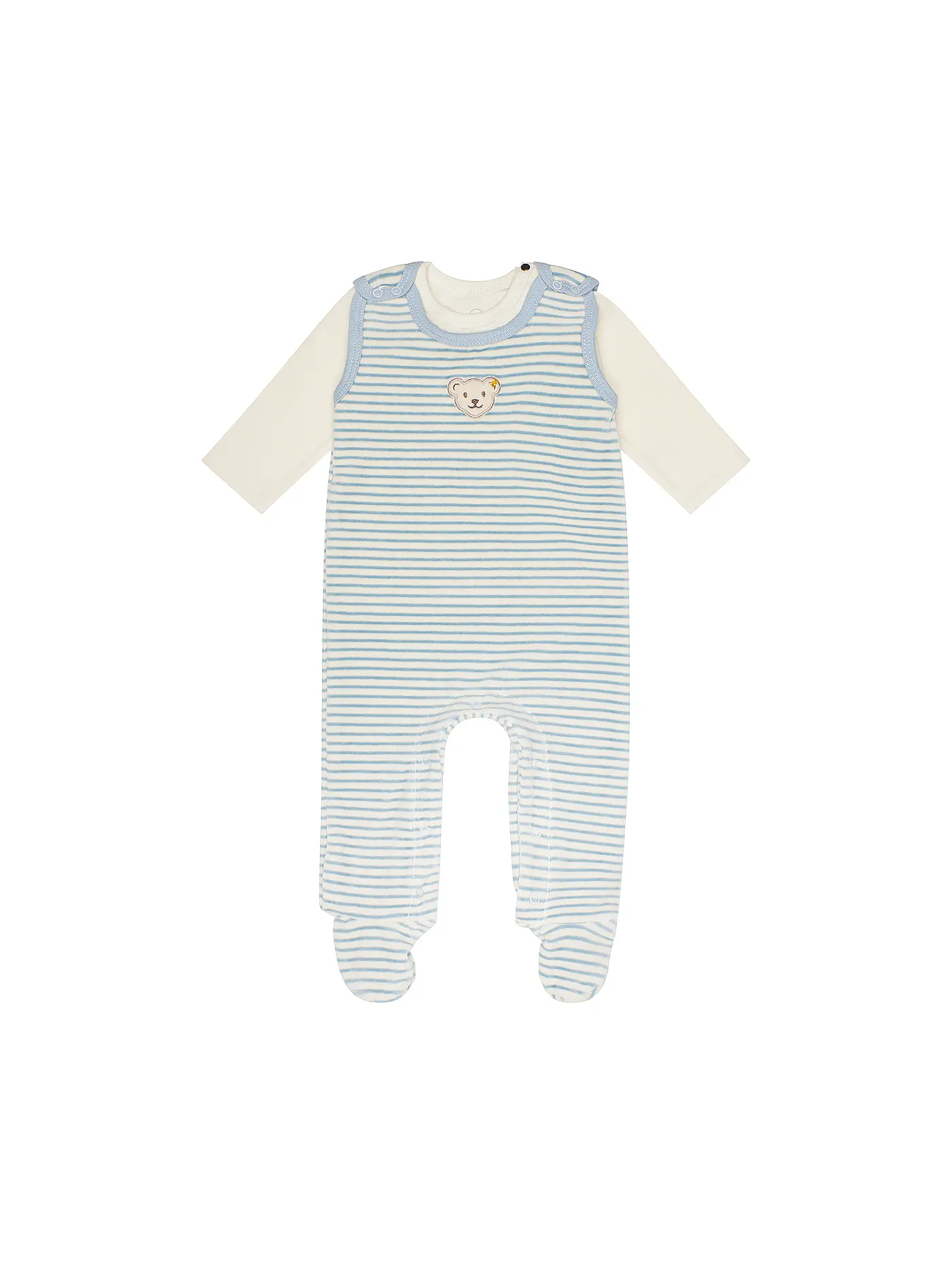 STEIFF | Baby Strampler Set 2 teilig | blau
