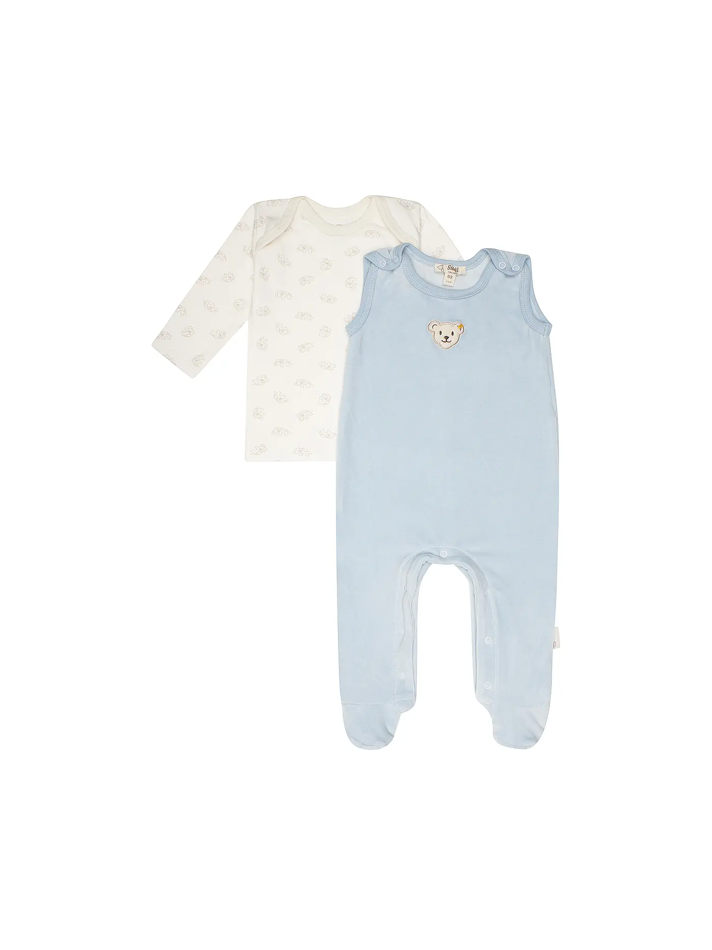 STEIFF | Baby Strampler Set 2 teilig | blau