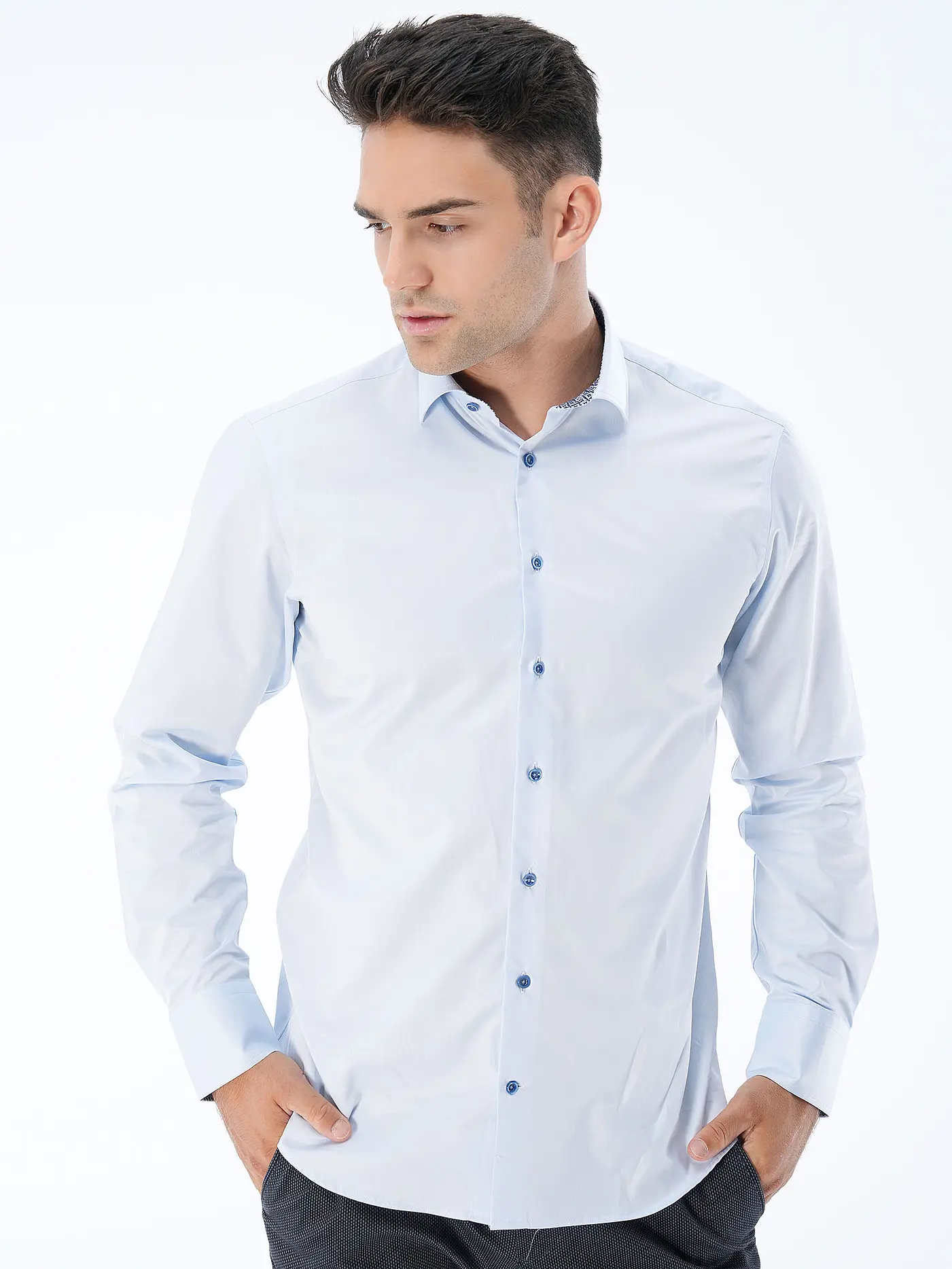 STENSTRÖMS | Hemd Fitted Fit | hellblau