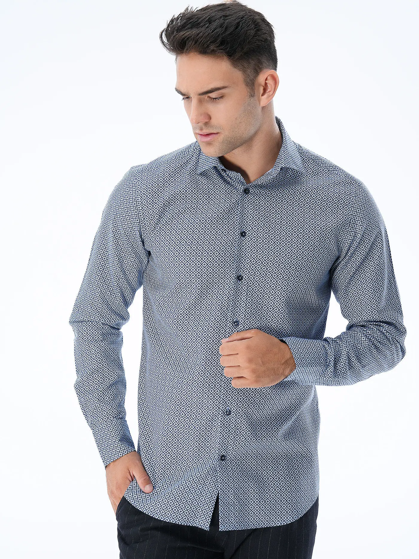 STENSTRÖMS | Hemd Fitted Fit | dunkelblau