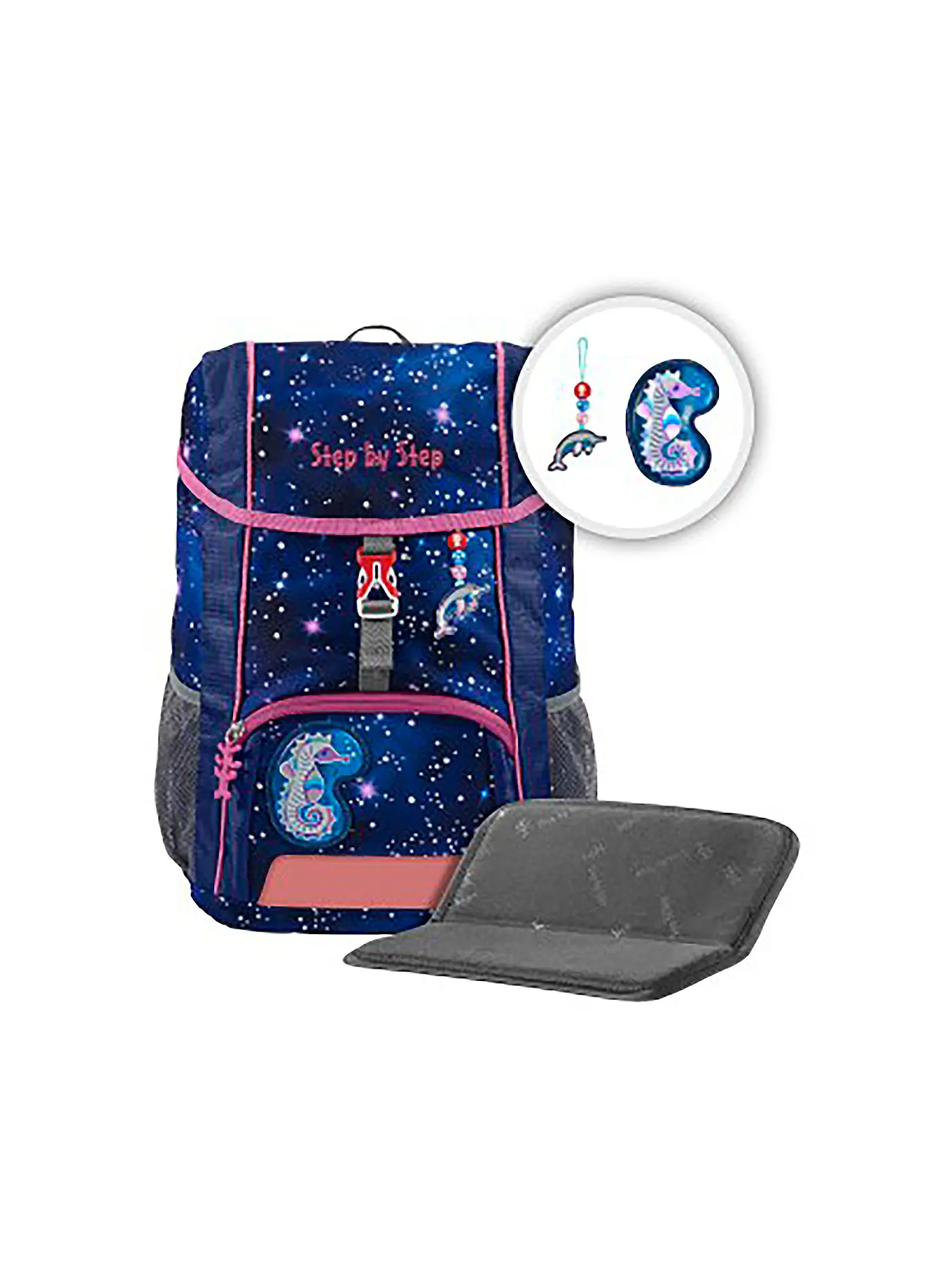 STEP BY STEP | Kinder Rucksack KID Reflect 3tlg Seahorse Zoe | blau