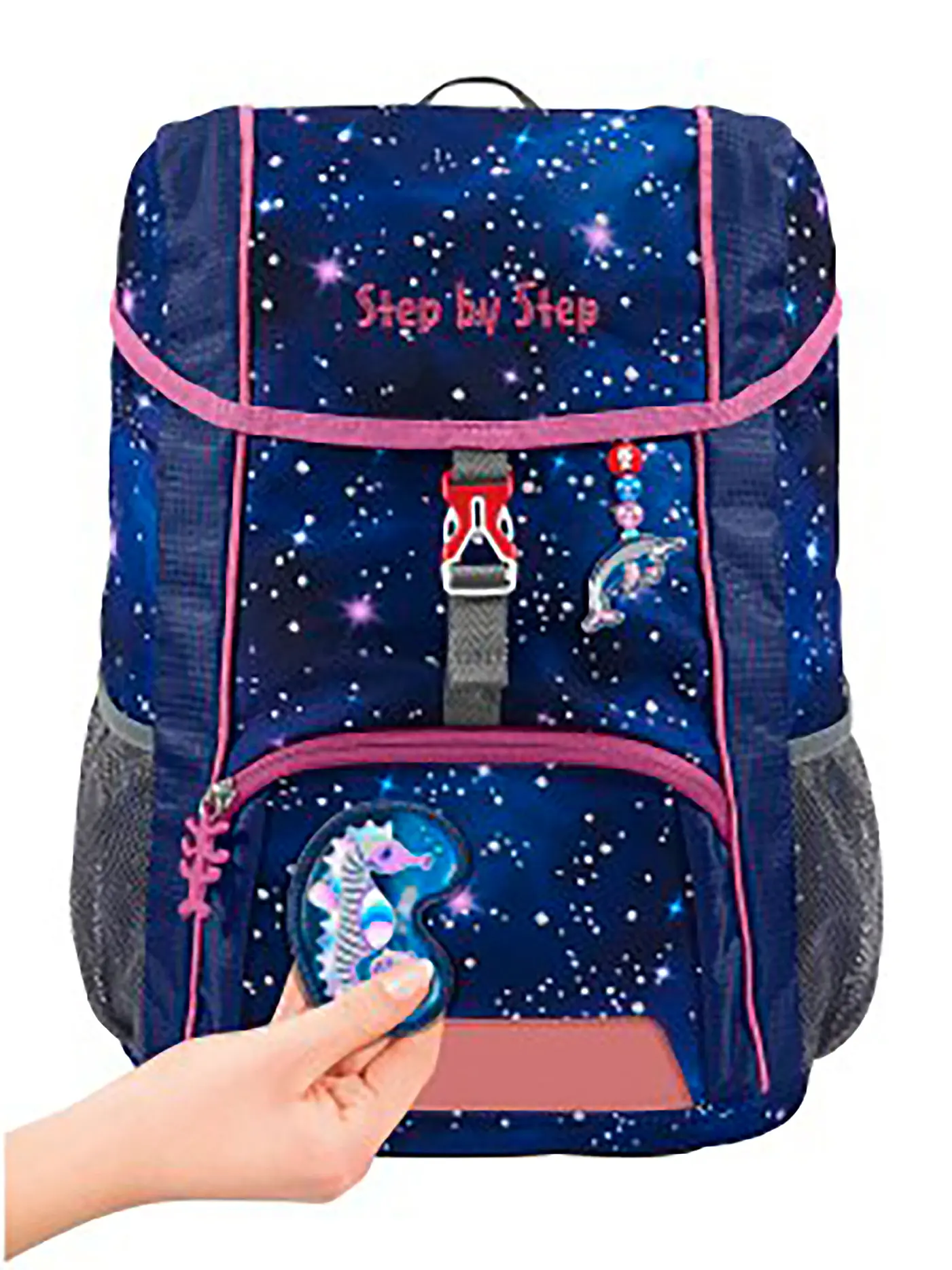 STEP BY STEP | Kinder Rucksack KID Reflect 3tlg Seahorse Zoe | blau