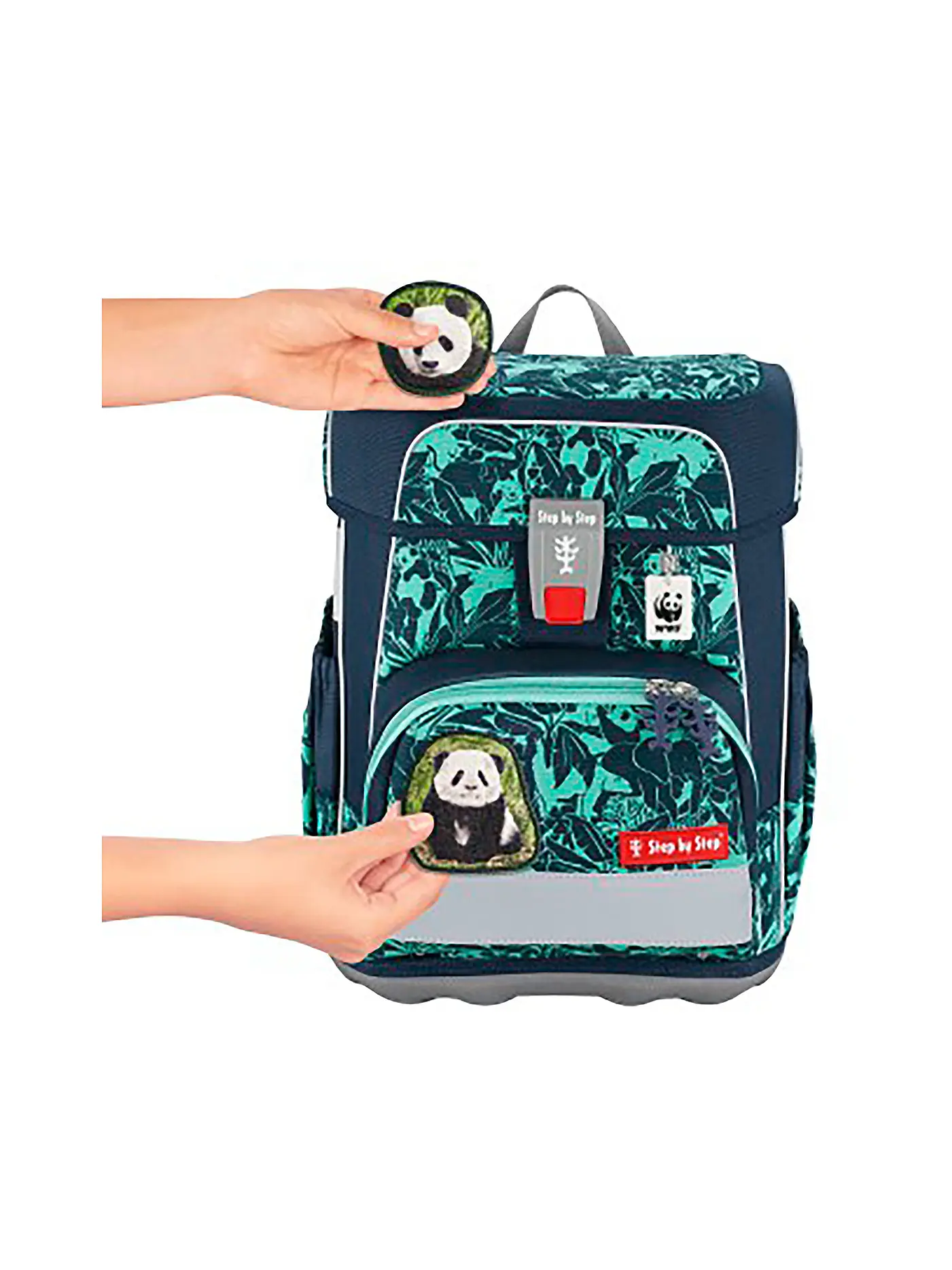 STEP BY STEP | Schultaschen Set 5tlg CLOUD Little Panda | blau