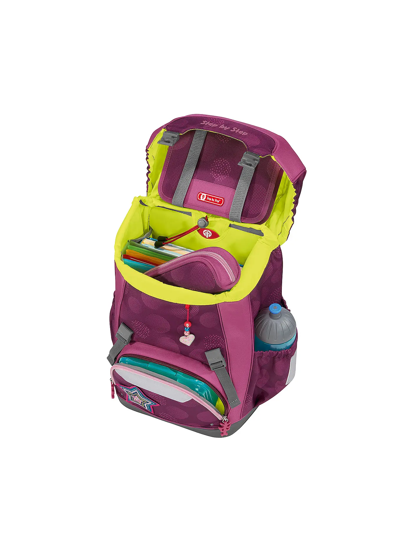 STEP BY STEP | Schultaschen Set 5tlg Giant Glamour Star | pink
