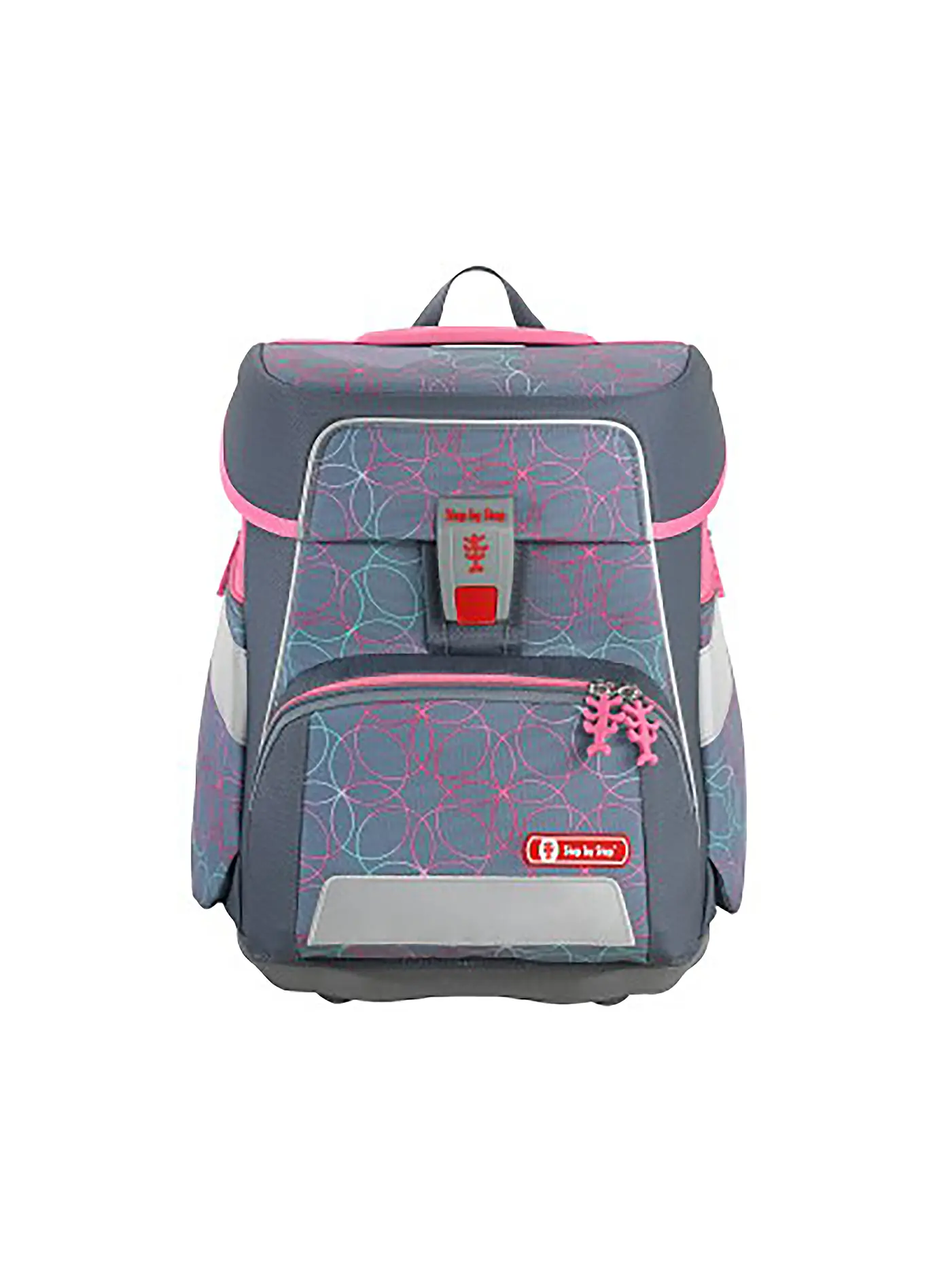STEP BY STEP | Schultaschen Set 5tlg SPACE Glitter Heart | grau