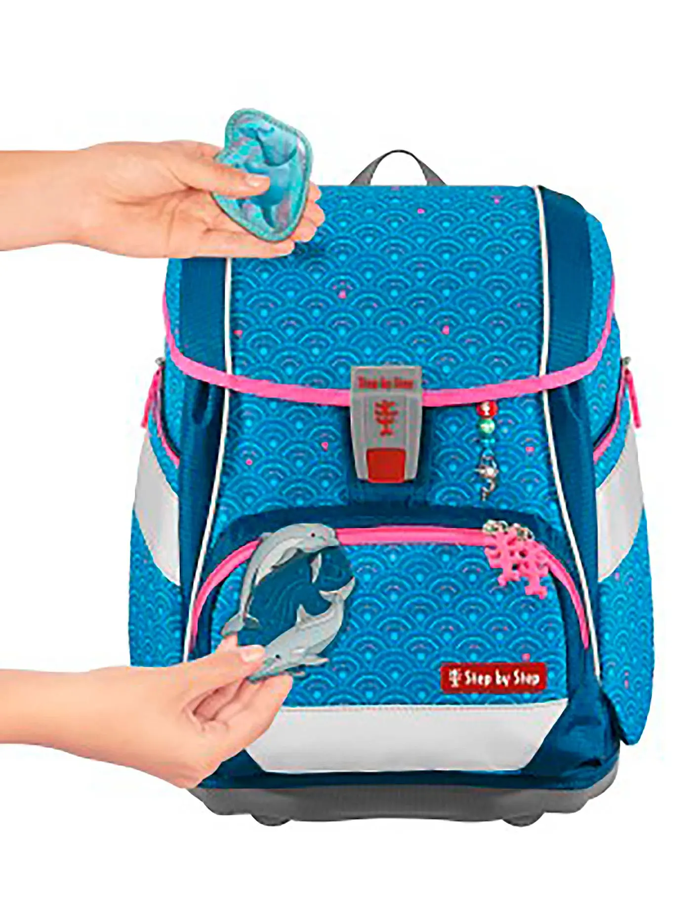 STEP BY STEP | Schultaschen Set 6tlg 2in1 Plus Dolphin Pippa | blau