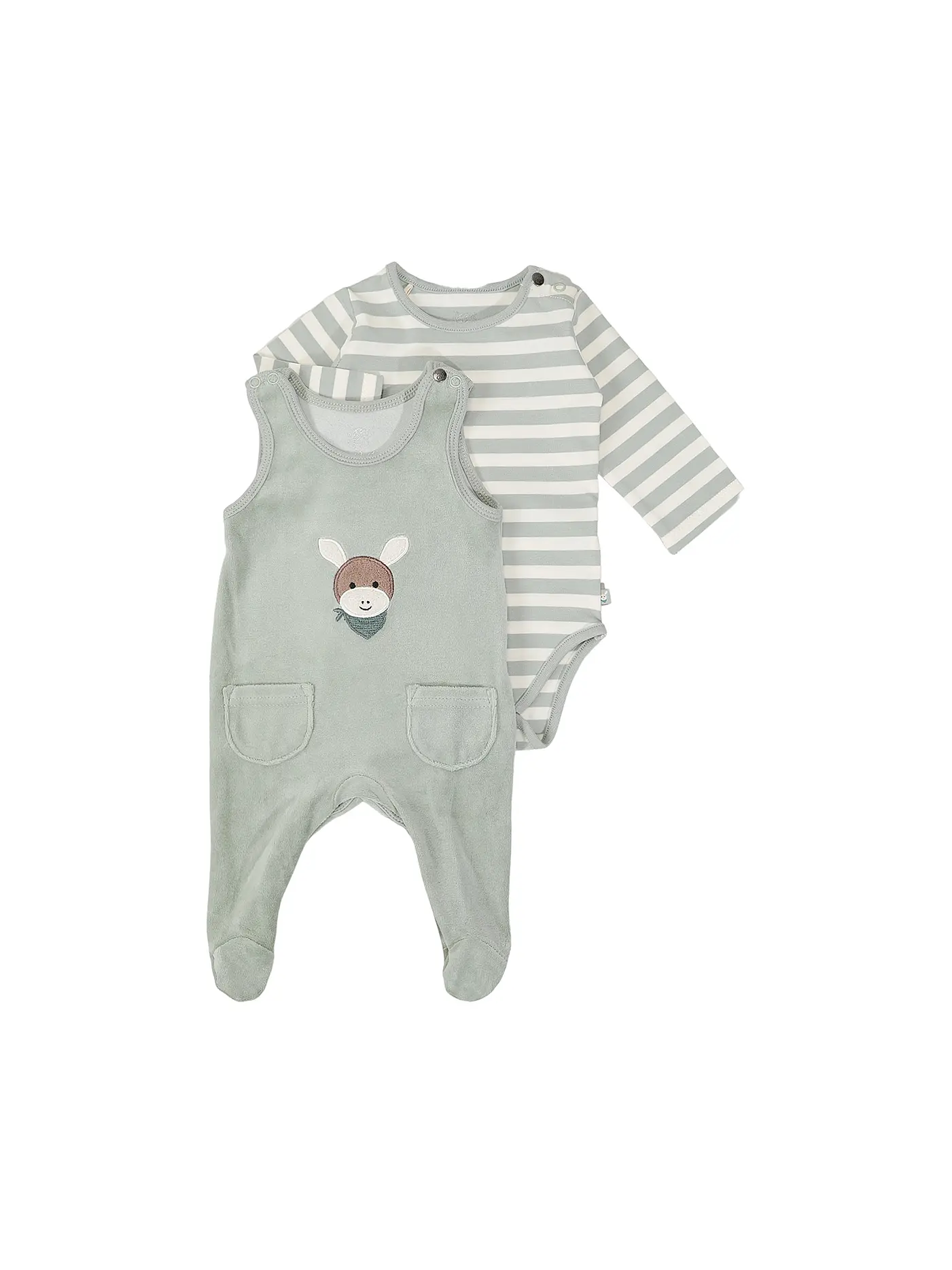 STERNTALER | Baby Strampler 2-teilig | hellgrün