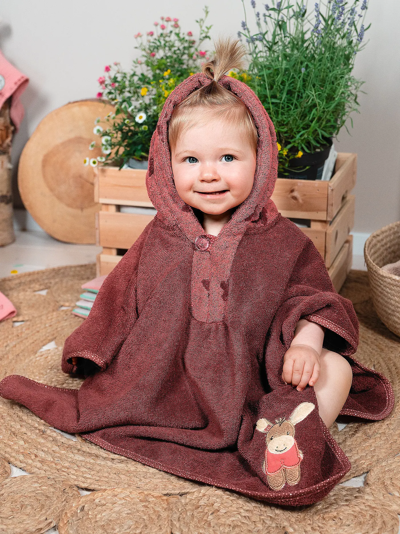 STERNTALER | Badeponcho EMMILY  | dunkelrot