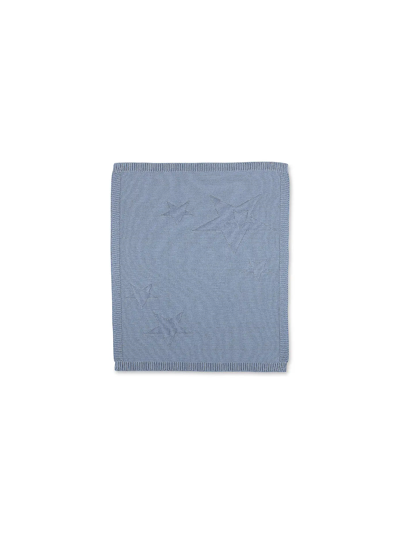 STERNTALER | Strick-Schmusedecke  | blau