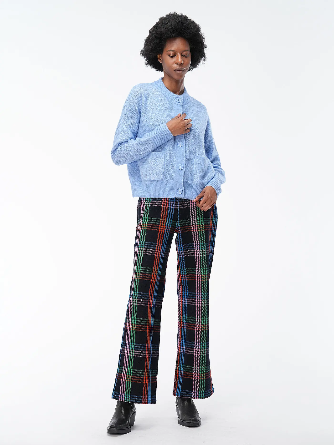 THINKING MU | Marlenehose | dunkelblau