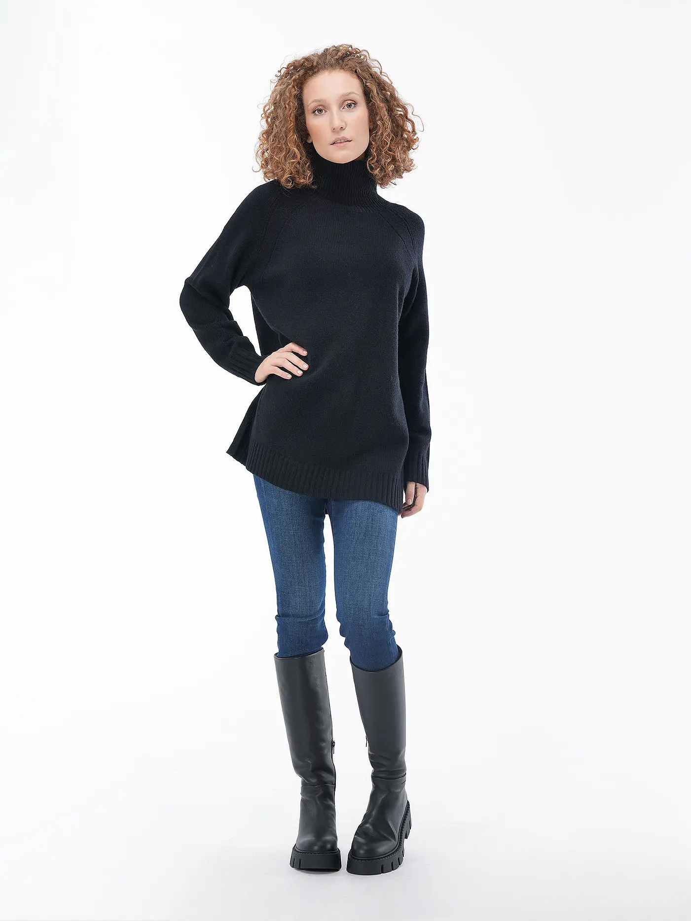 TIGER OF SWEDEN | Rollkragenpullover MOOR | schwarz