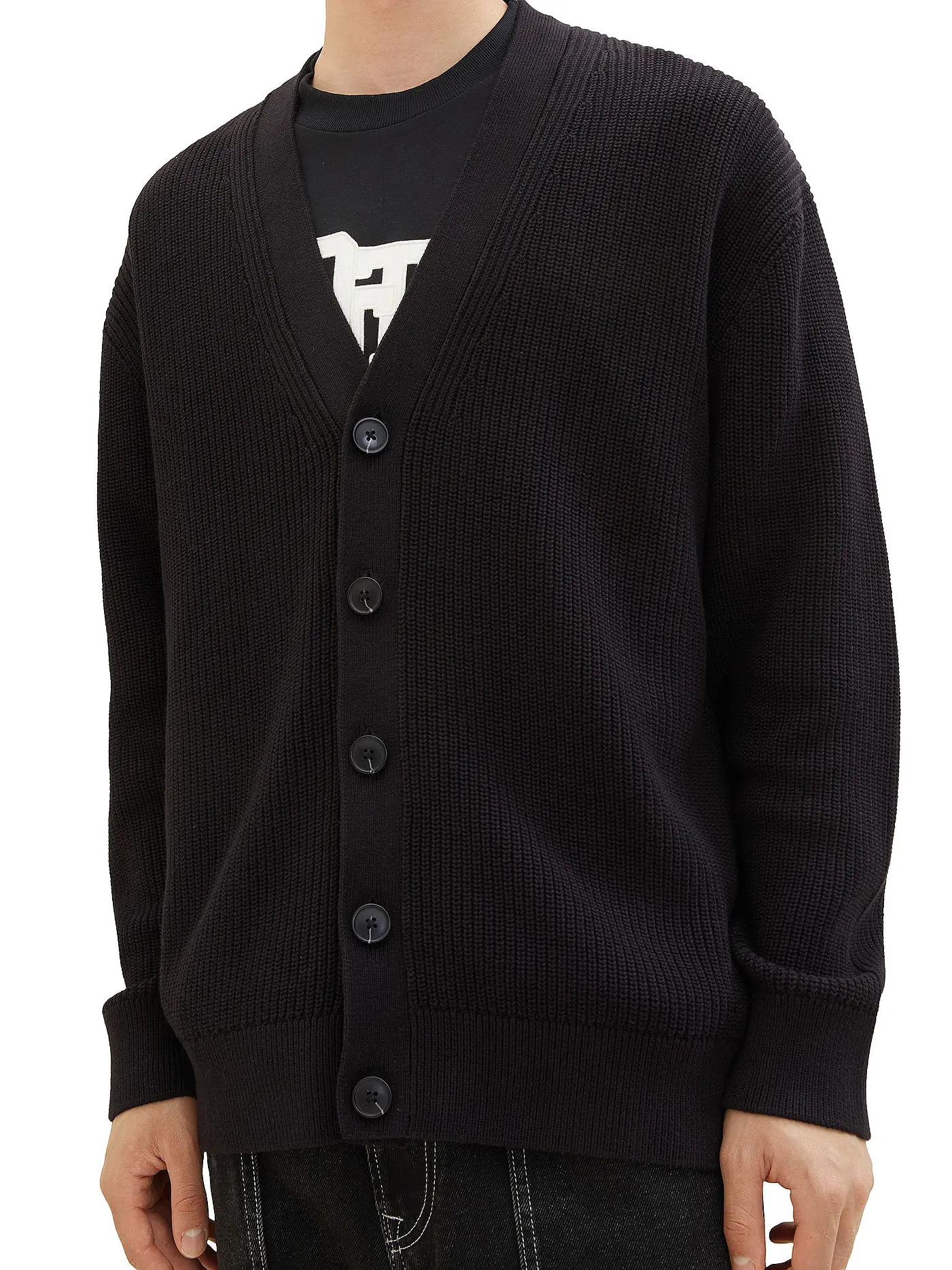 TOM TAILOR DENIM | Cardigan | schwarz