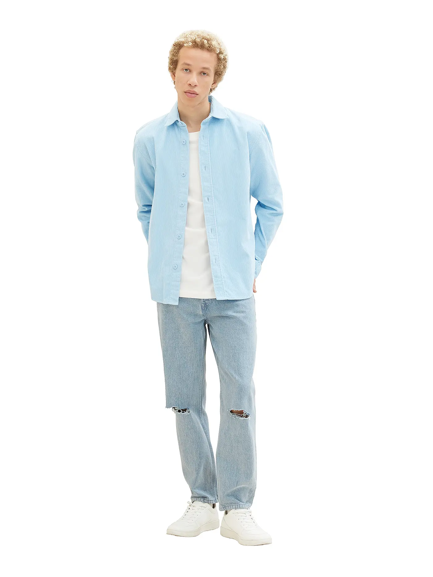 TOM TAILOR DENIM | Cordhemd | hellblau