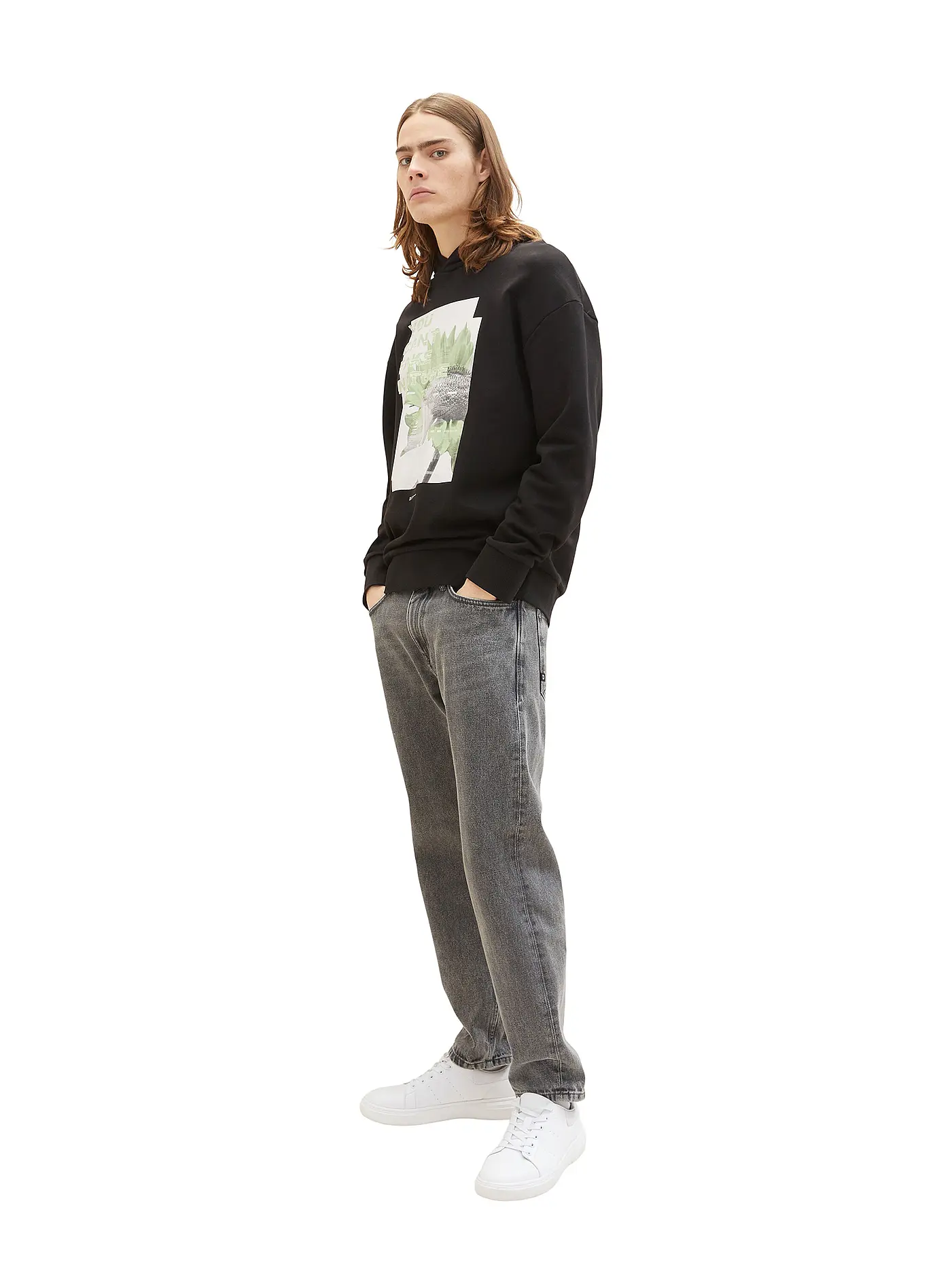 TOM TAILOR DENIM | Kapuzensweater - Hoodie | schwarz