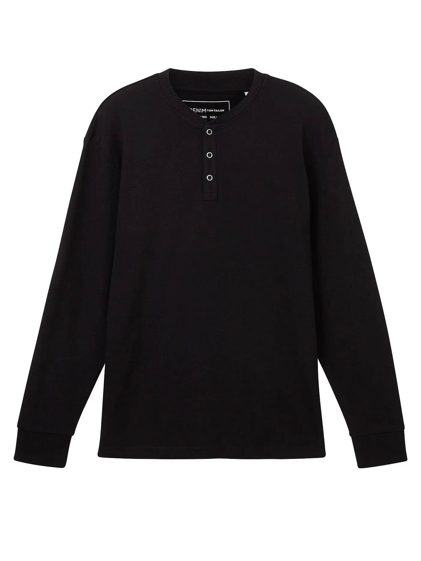 TOM TAILOR DENIM | Langarmshirt | schwarz
