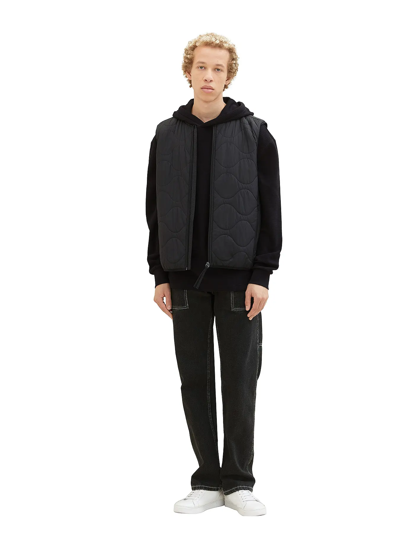 TOM TAILOR DENIM | Langarmshirt | schwarz