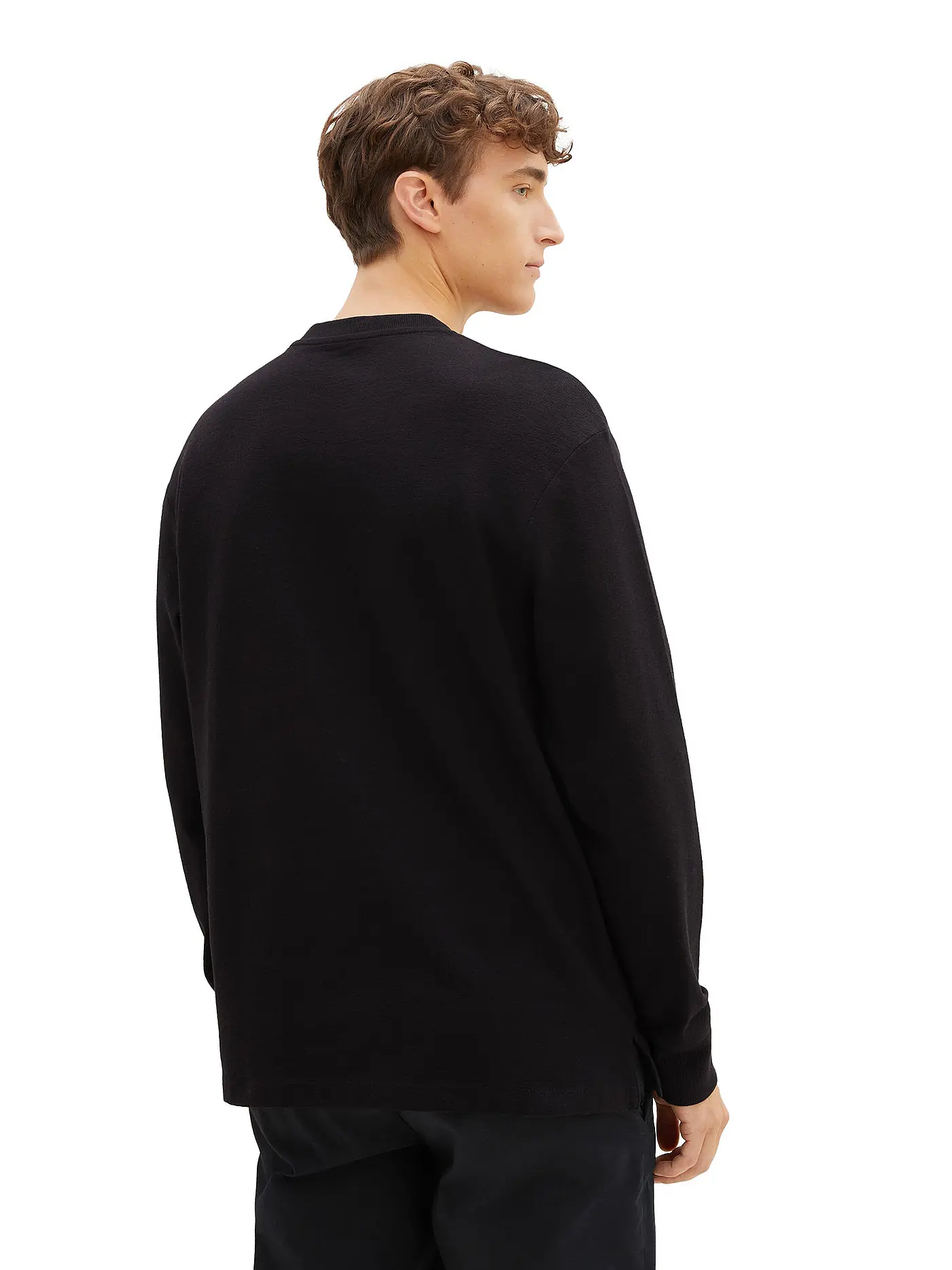 TOM TAILOR DENIM | Langarmshirt | schwarz
