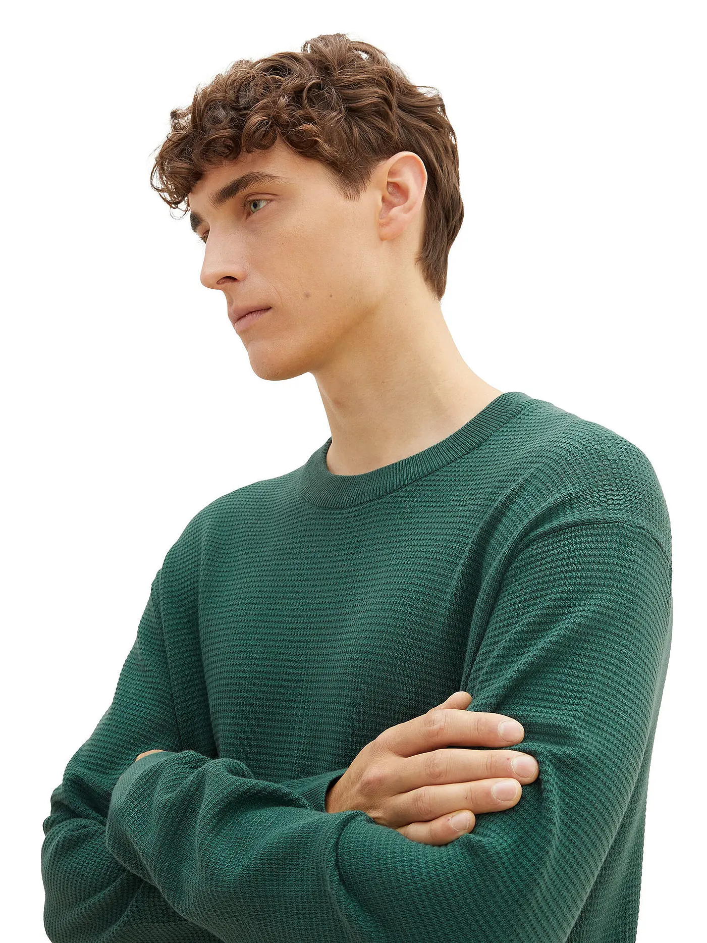 TOM TAILOR DENIM | Pullover | dunkelgrün