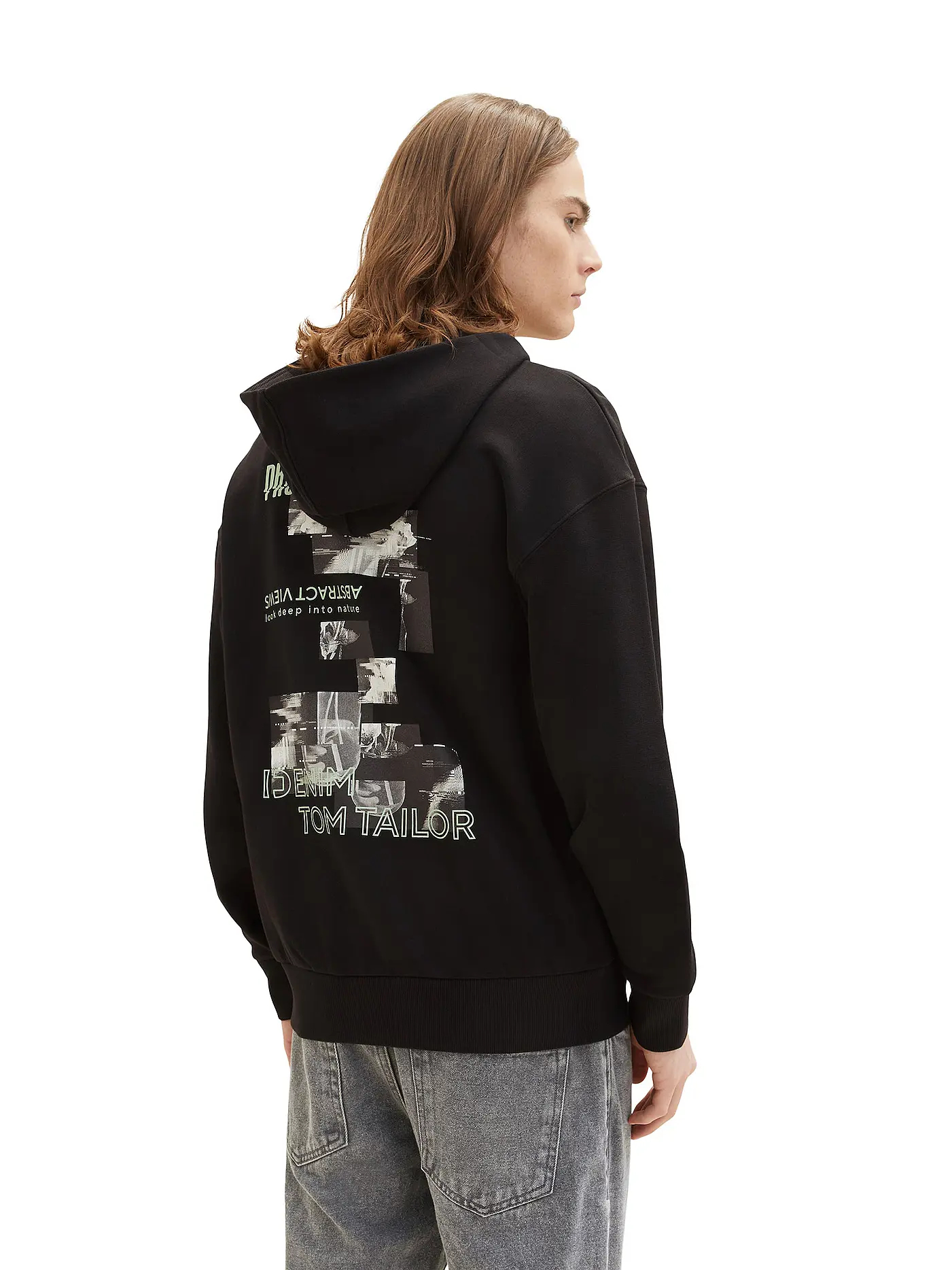 TOM TAILOR DENIM | Sweatjacke | schwarz