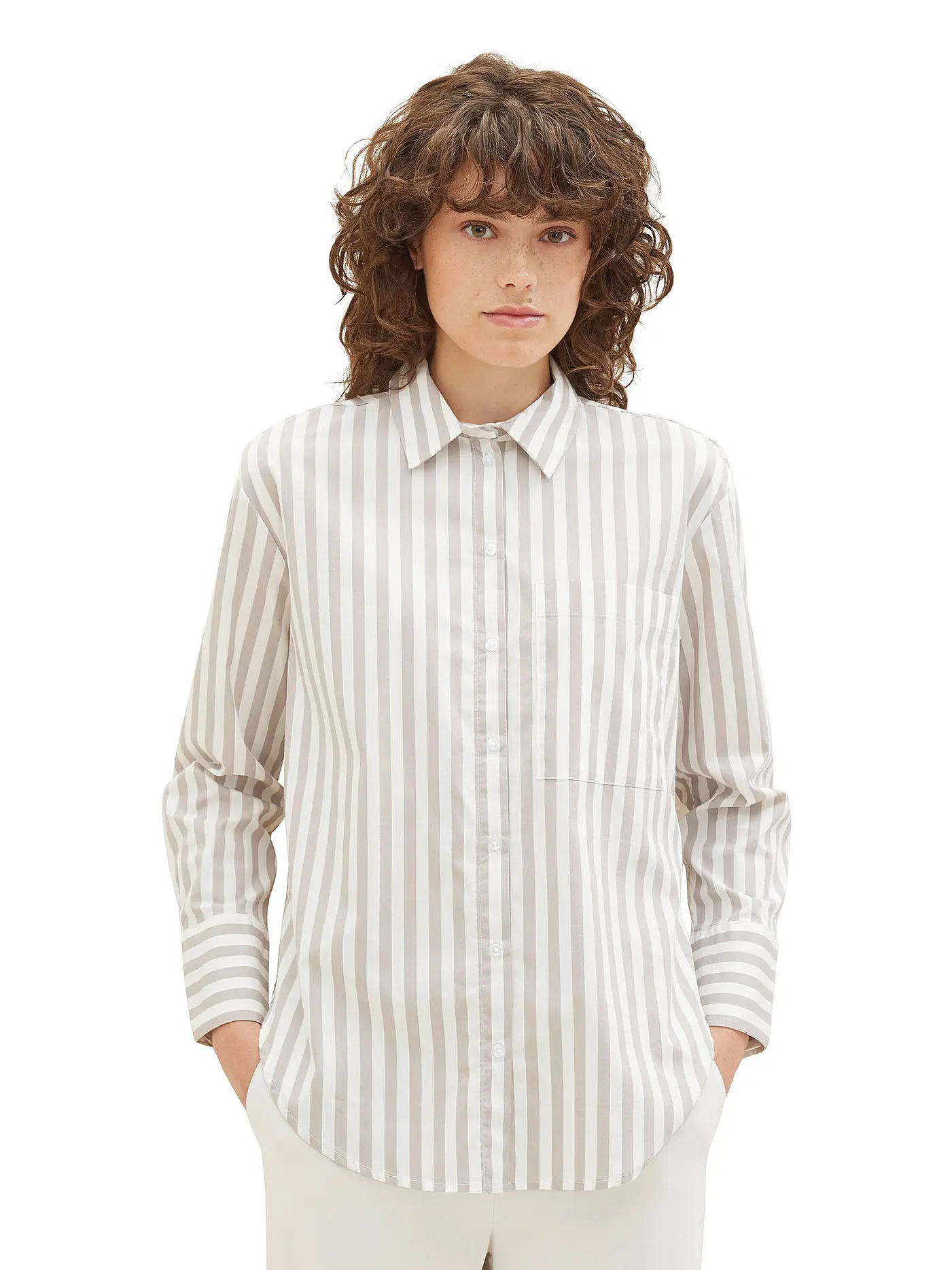 TOM TAILOR | Bluse | grau