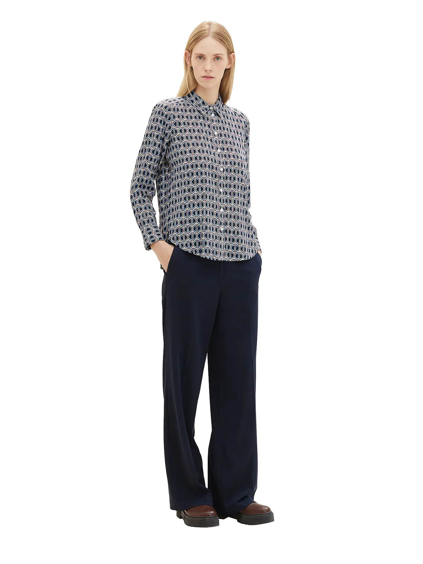 TOM TAILOR | Hemdbluse | blau