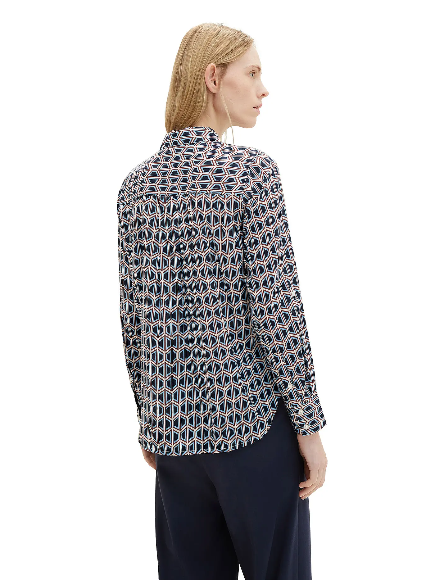 TOM TAILOR | Hemdbluse | blau