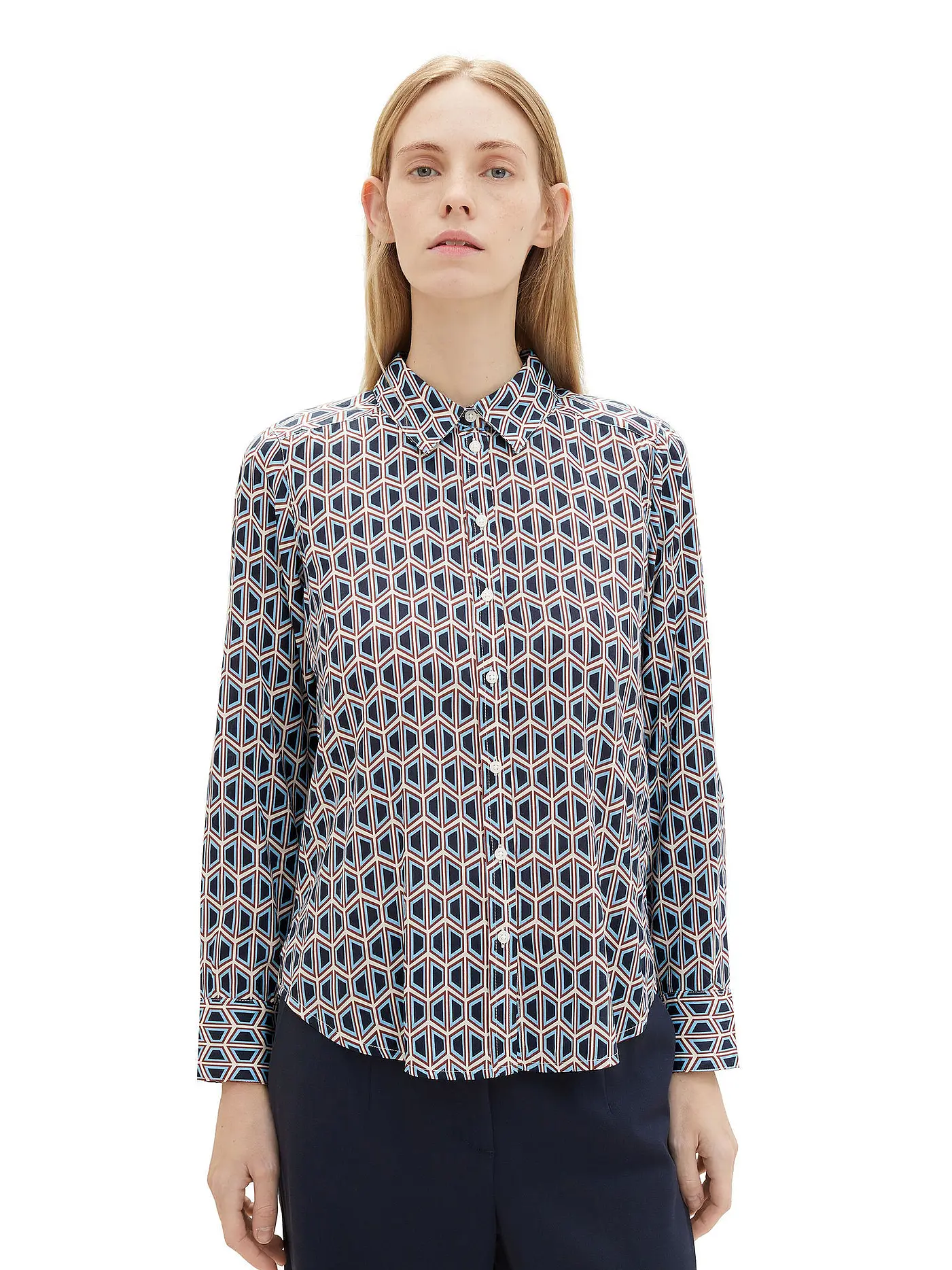 TOM TAILOR | Hemdbluse | blau