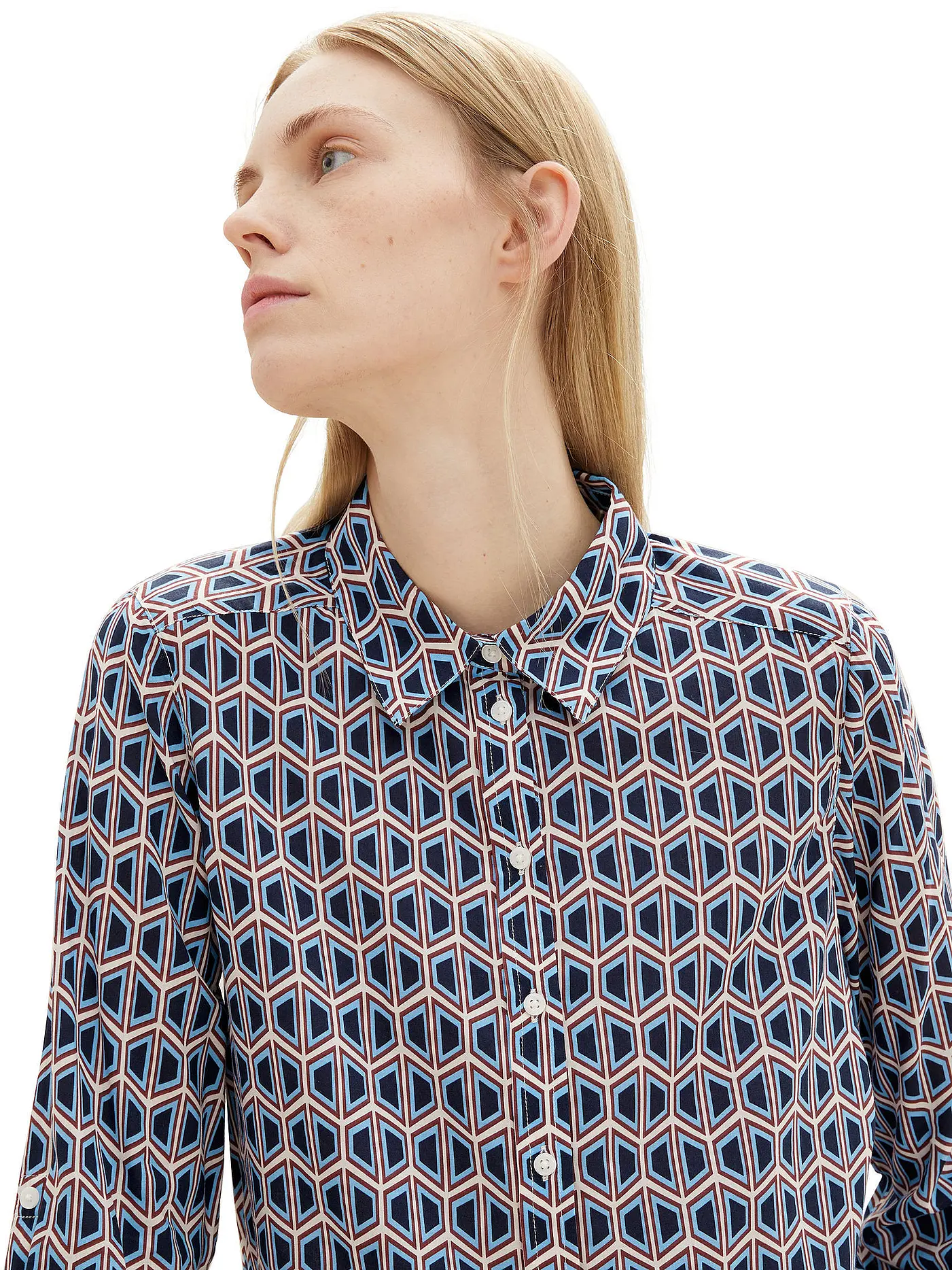 TOM TAILOR | Hemdbluse | blau