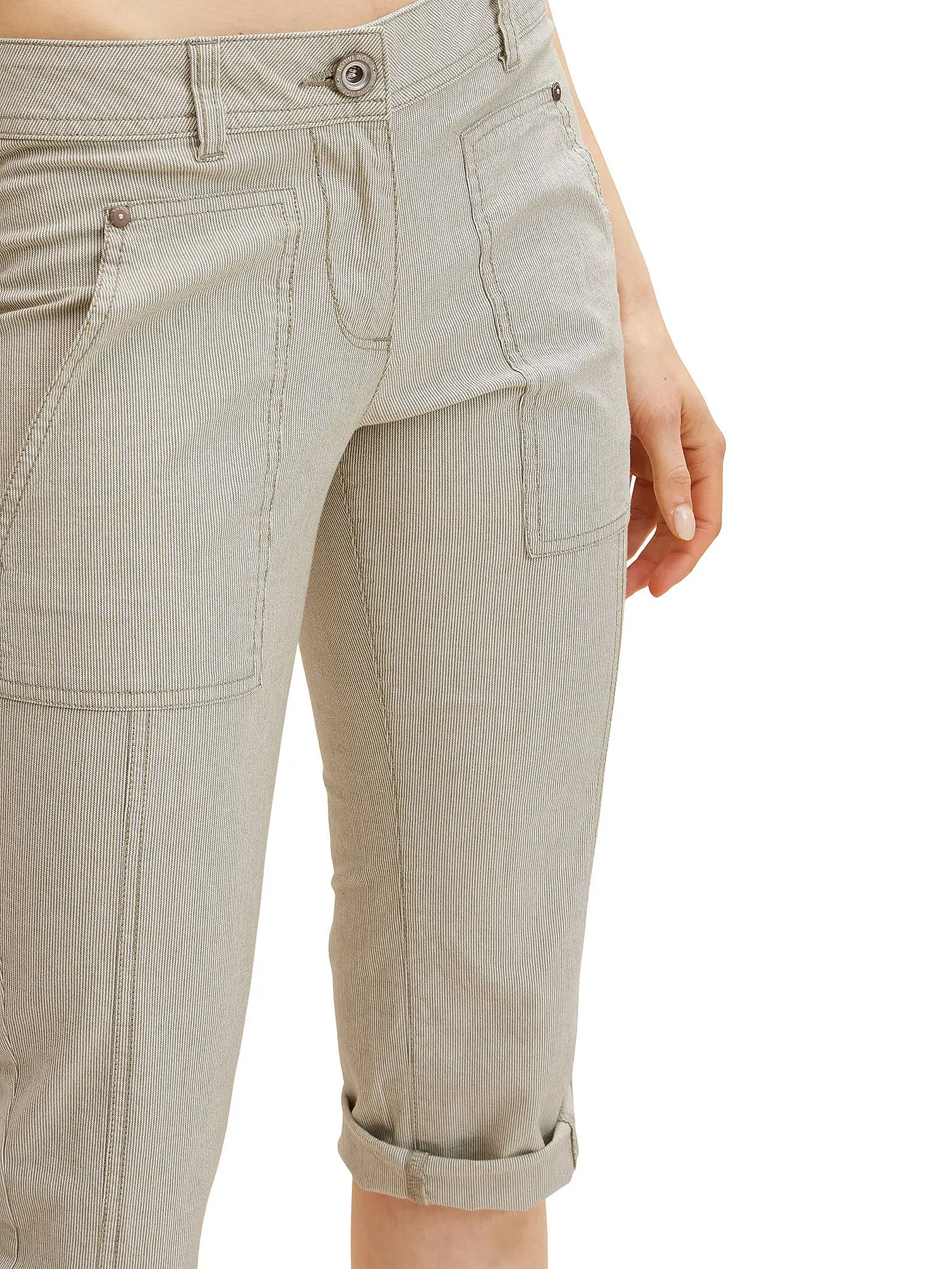 TOM TAILOR | Hose 3/4 | grün