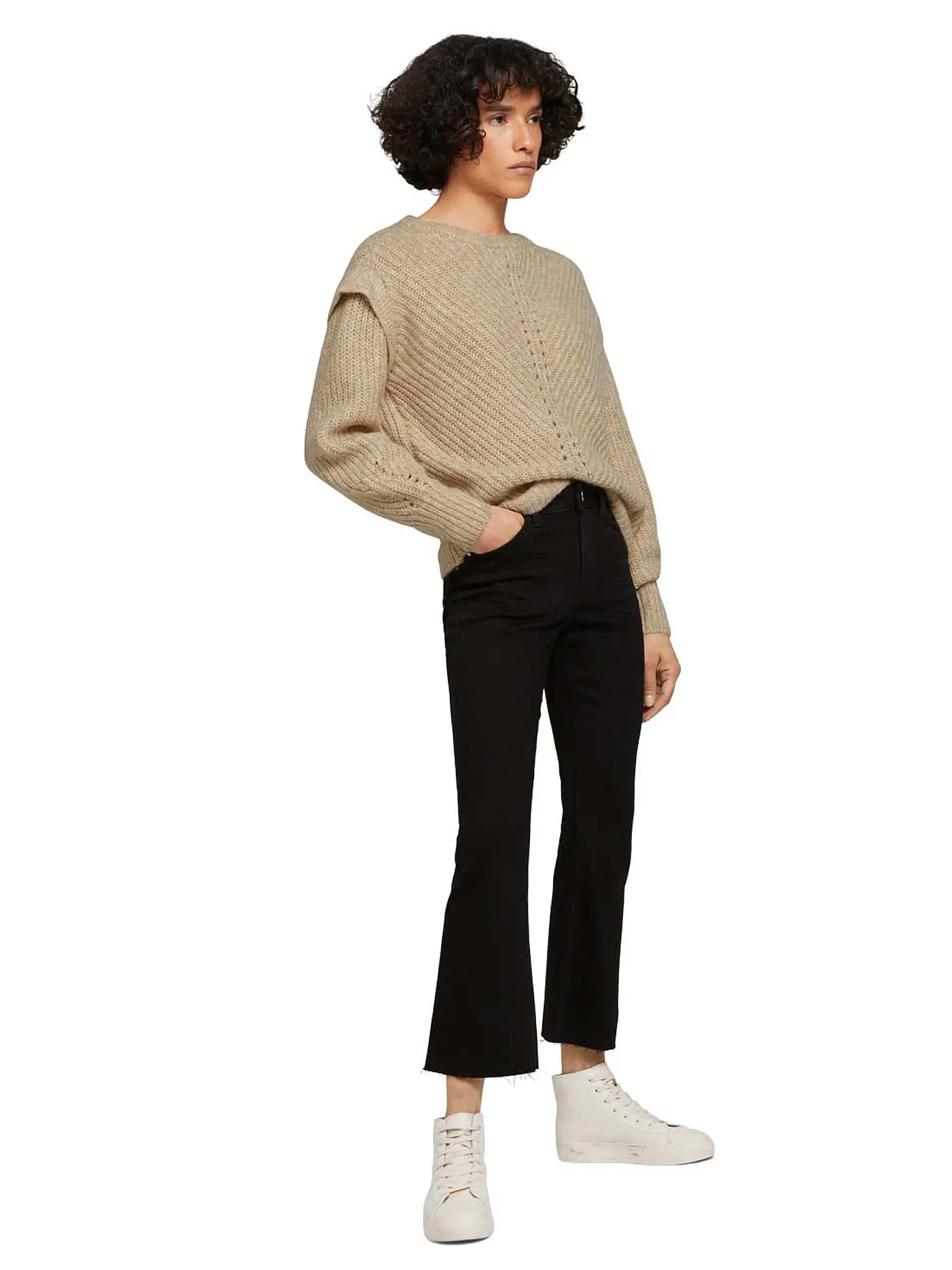 TOM TAILOR | Jeans Flared Fit Kate Kick | schwarz