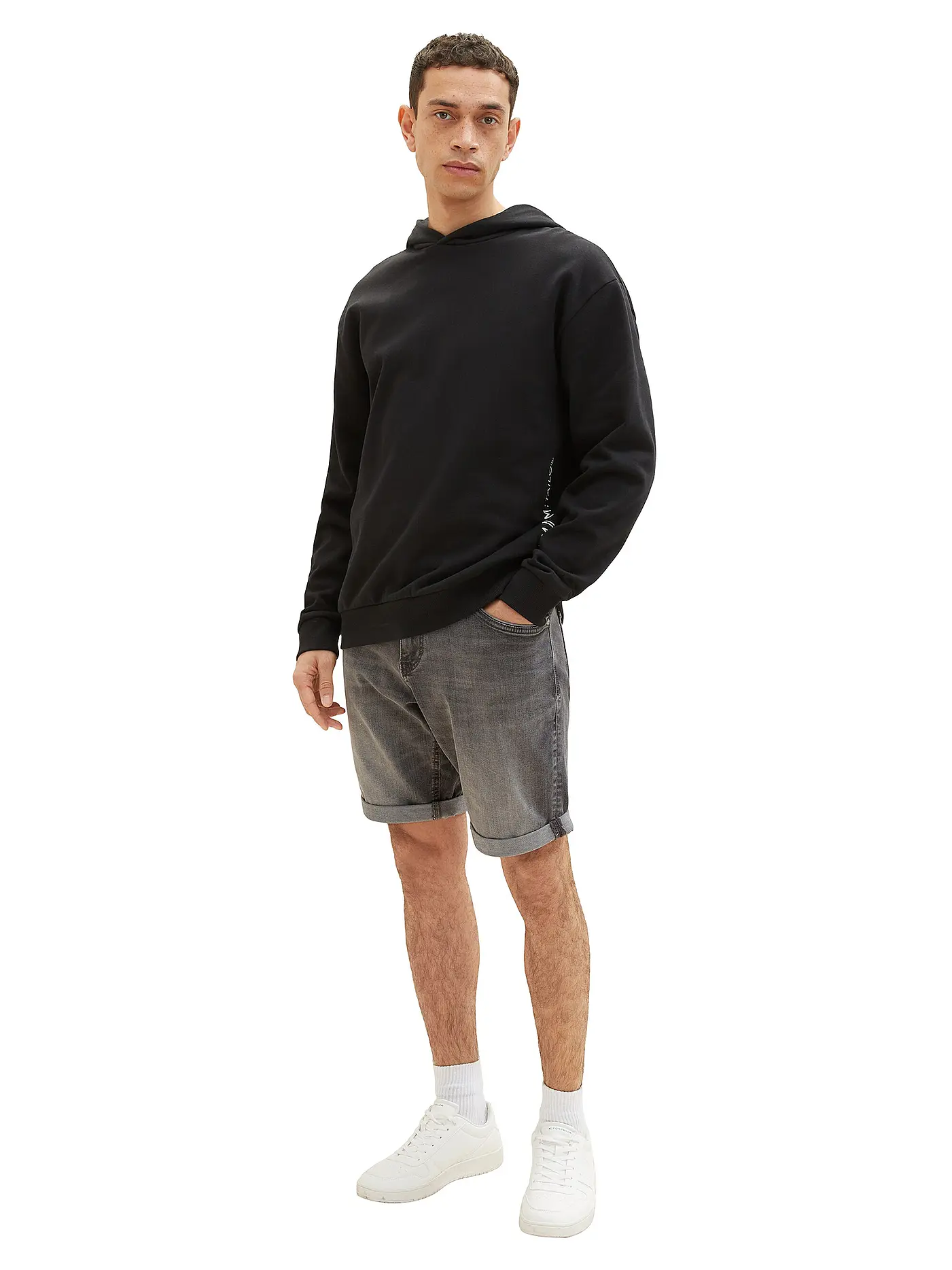 TOM TAILOR | Jeans Shorts JOSH | grau