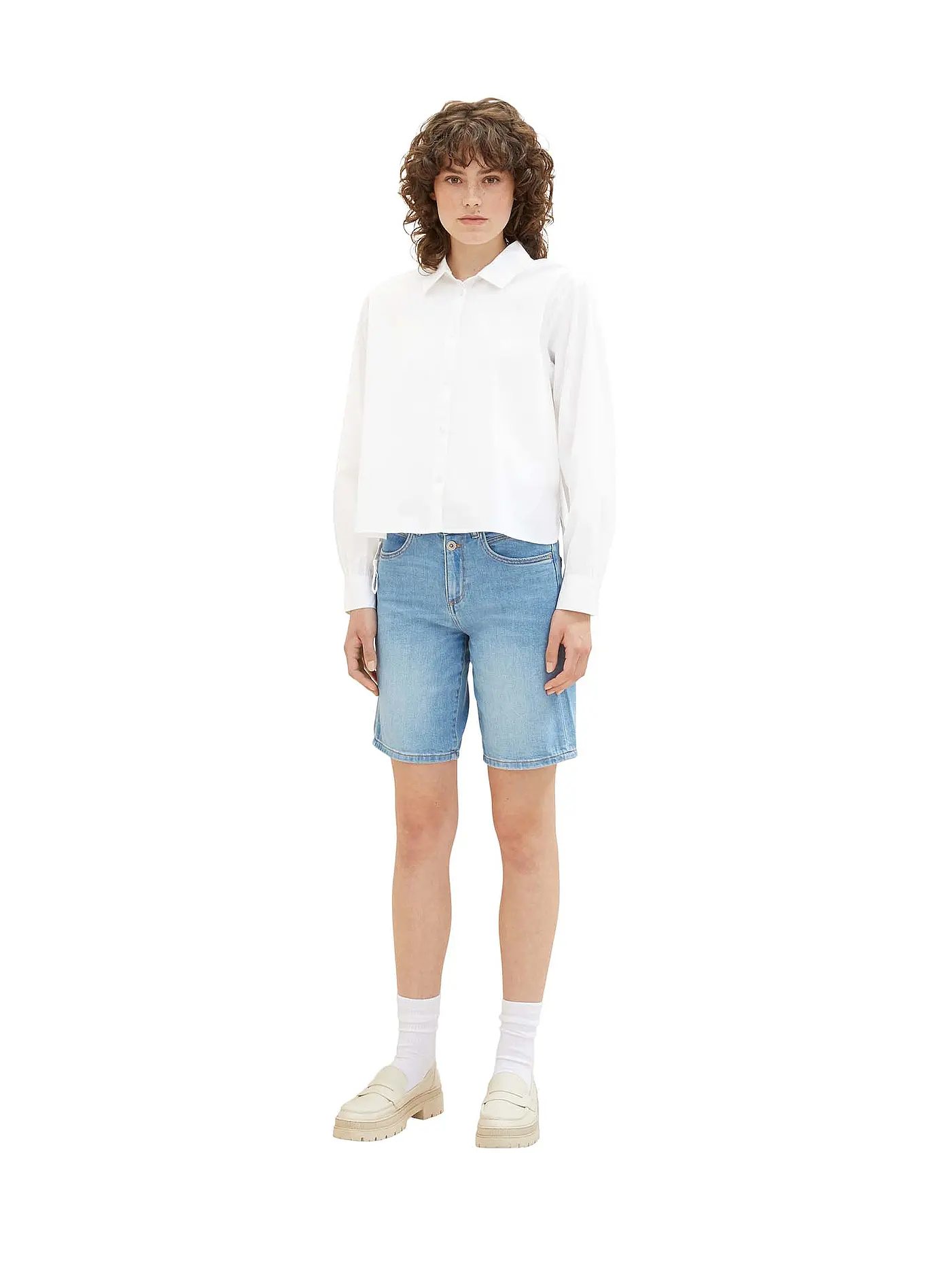TOM TAILOR | Jeans Shorts | hellblau