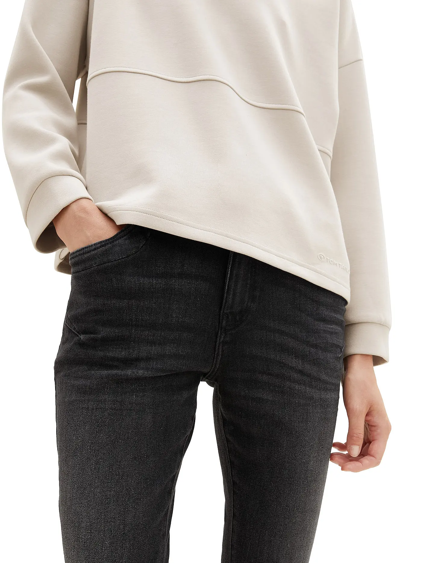 TOM TAILOR | Jeans Tapered Fit | schwarz