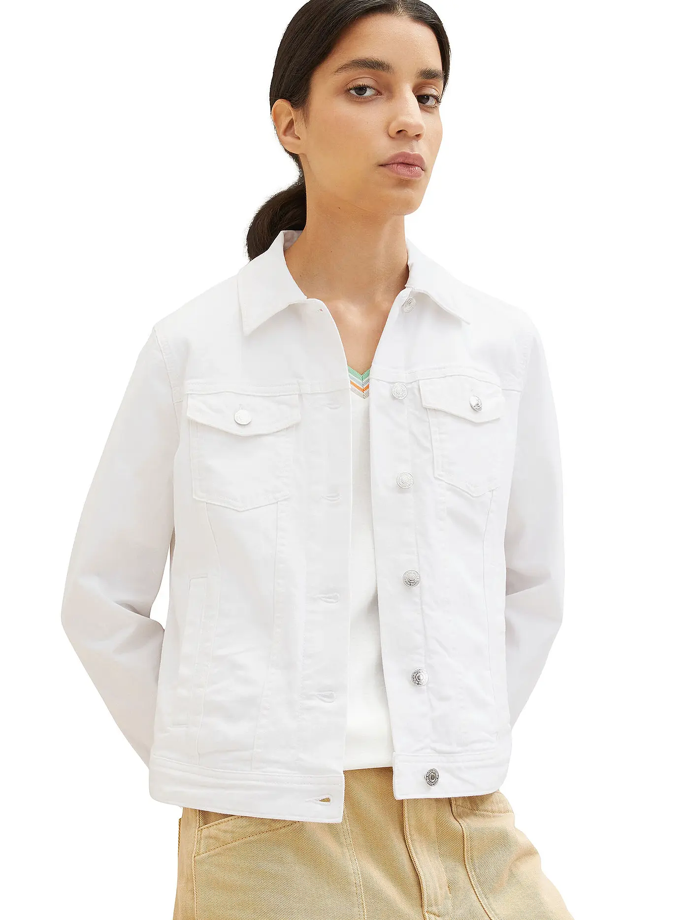 TOM TAILOR | Jeansjacke | weiss