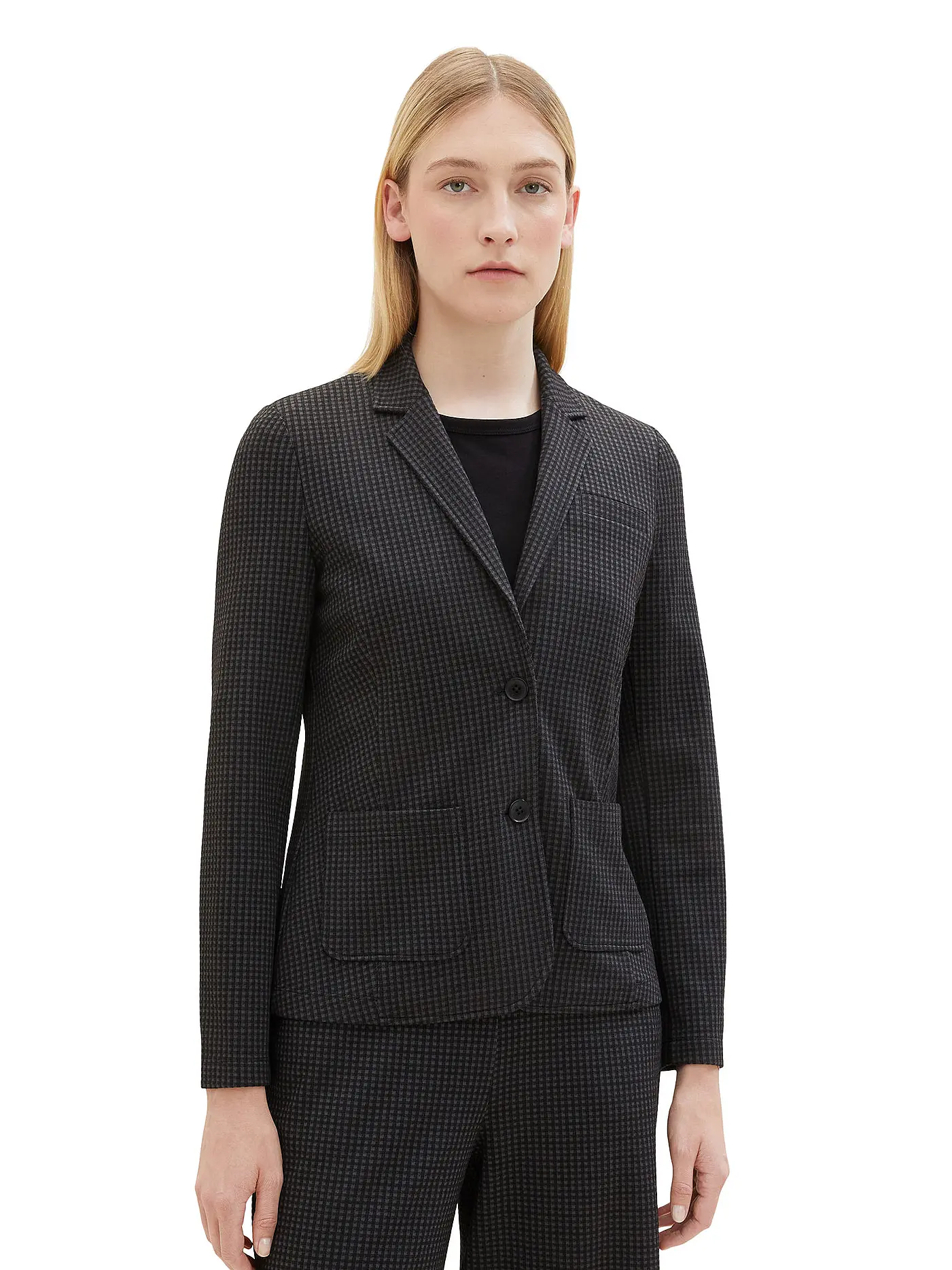 TOM TAILOR | Jerseyblazer | schwarz