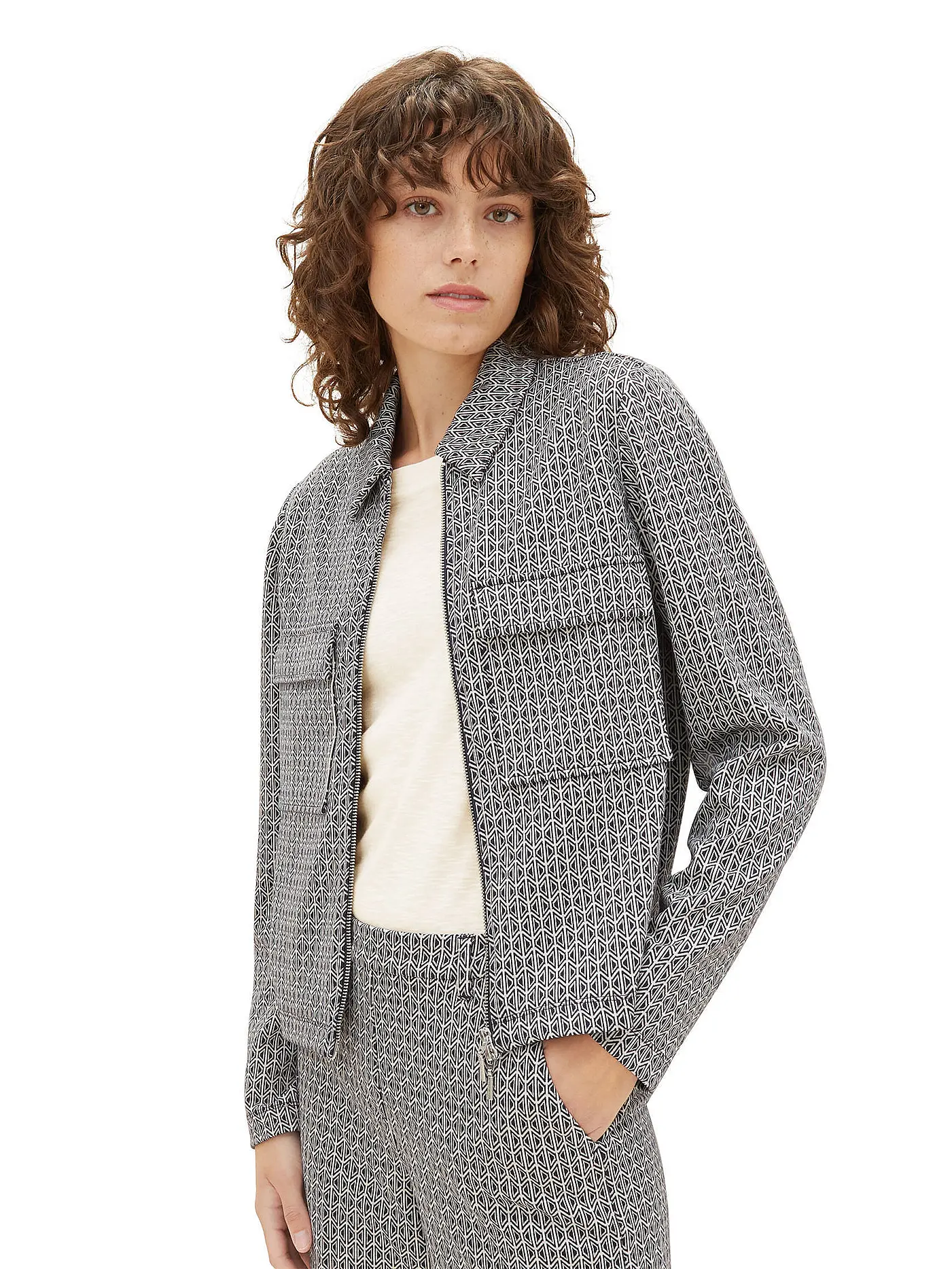 TOM TAILOR | Jerseyblazer | schwarz