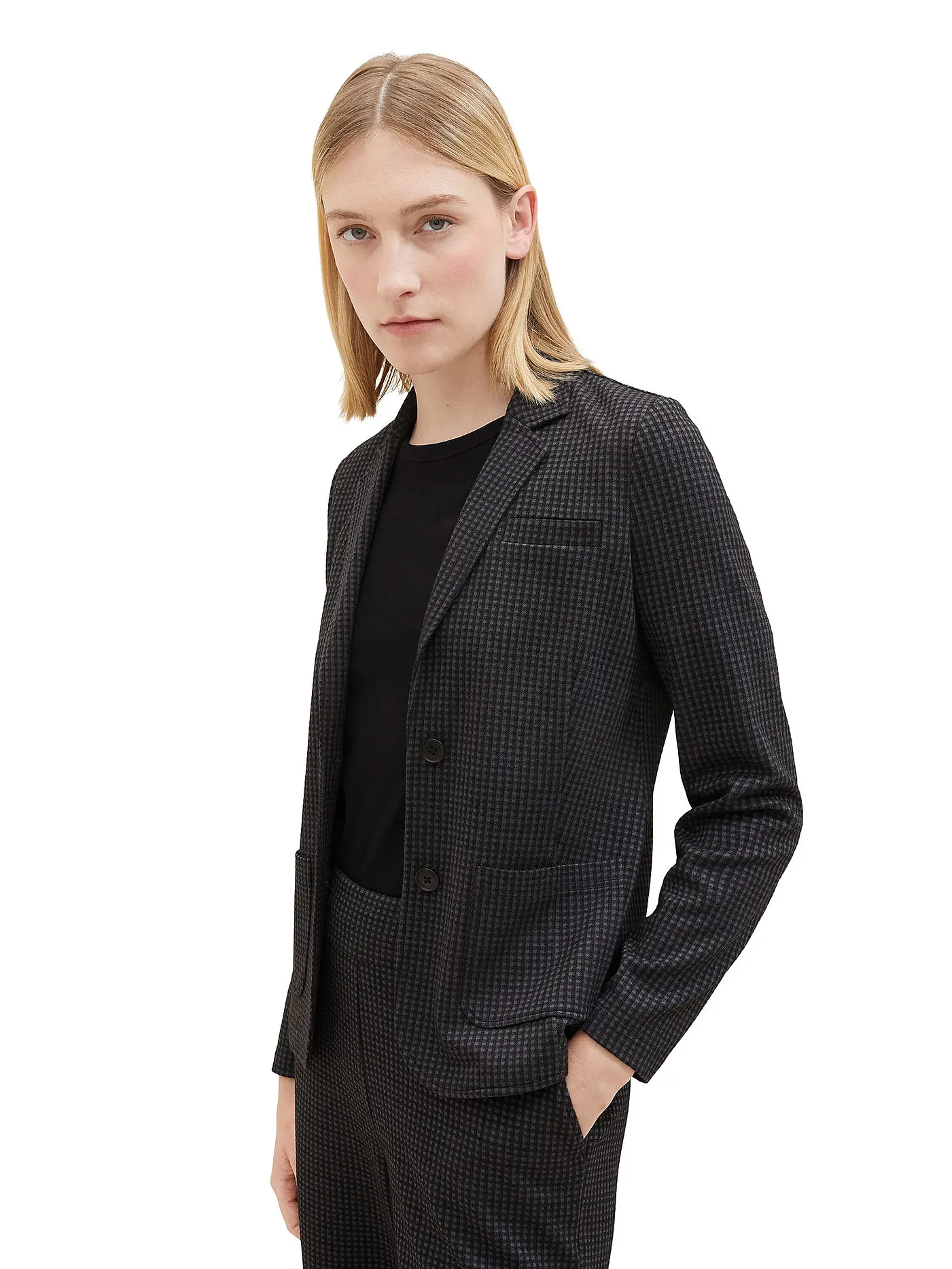 TOM TAILOR | Jerseyblazer | schwarz
