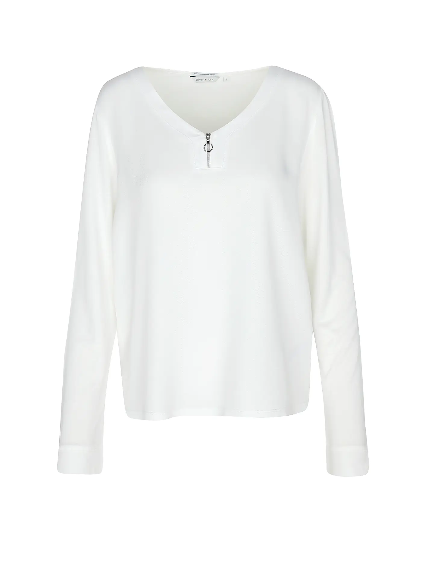 TOM TAILOR | Langarmshirt | weiss