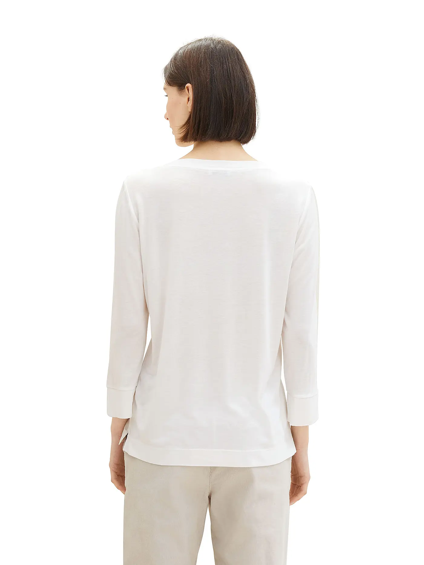 TOM TAILOR | Langarmshirt | weiss