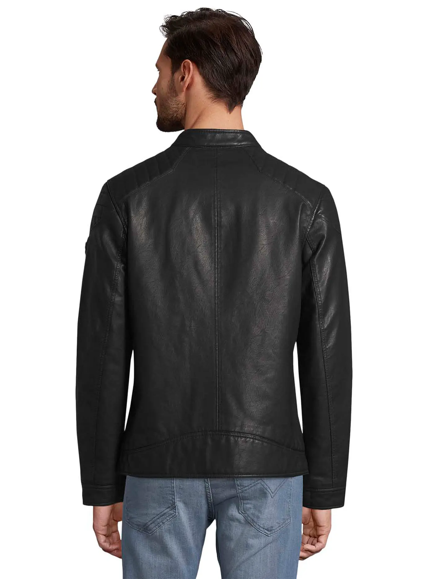 TOM TAILOR | Lederjacke | schwarz