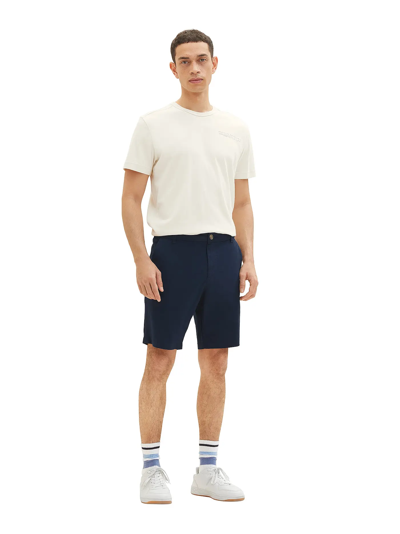 TOM TAILOR | Leinenbermuda | blau