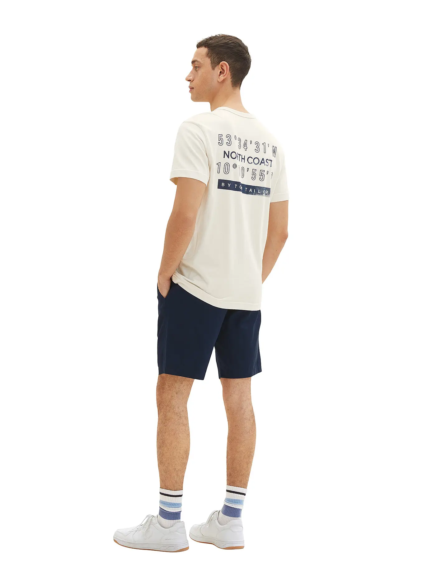 TOM TAILOR | Leinenbermuda | blau